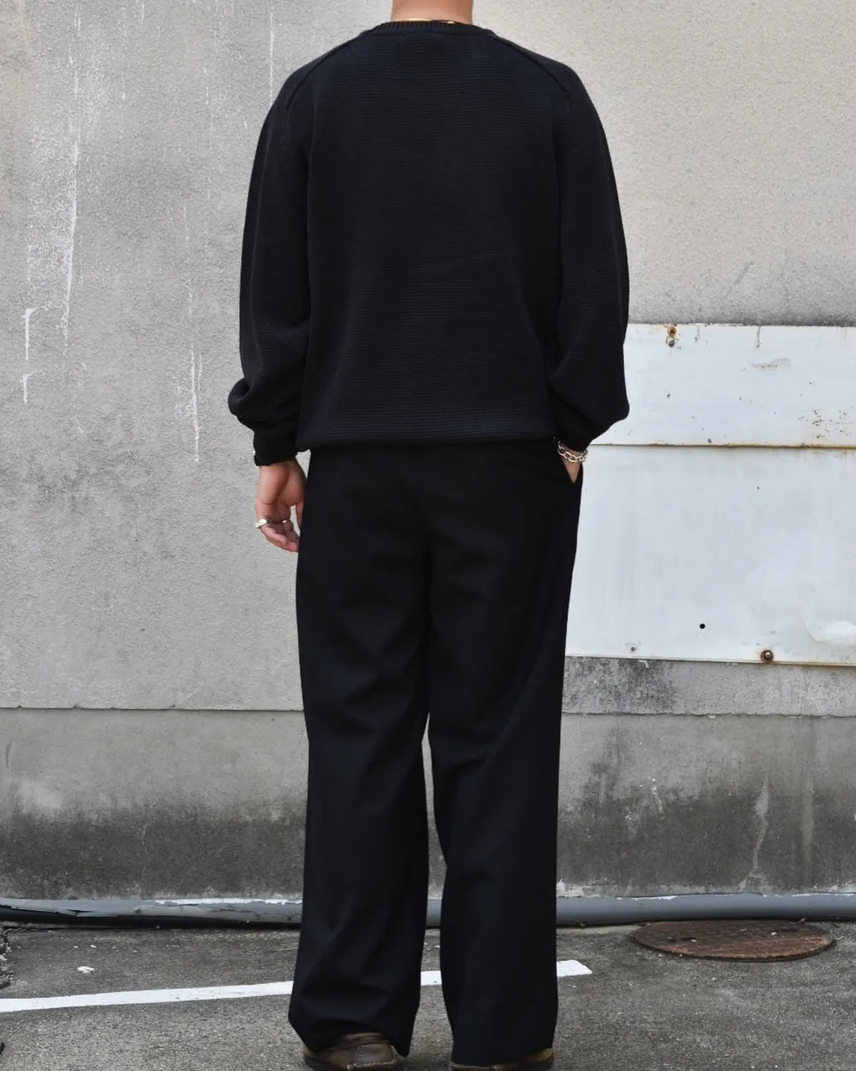 NONNATIVE / WORKER PULLOVER SWEATER COTTON YARN (NN-K4703)