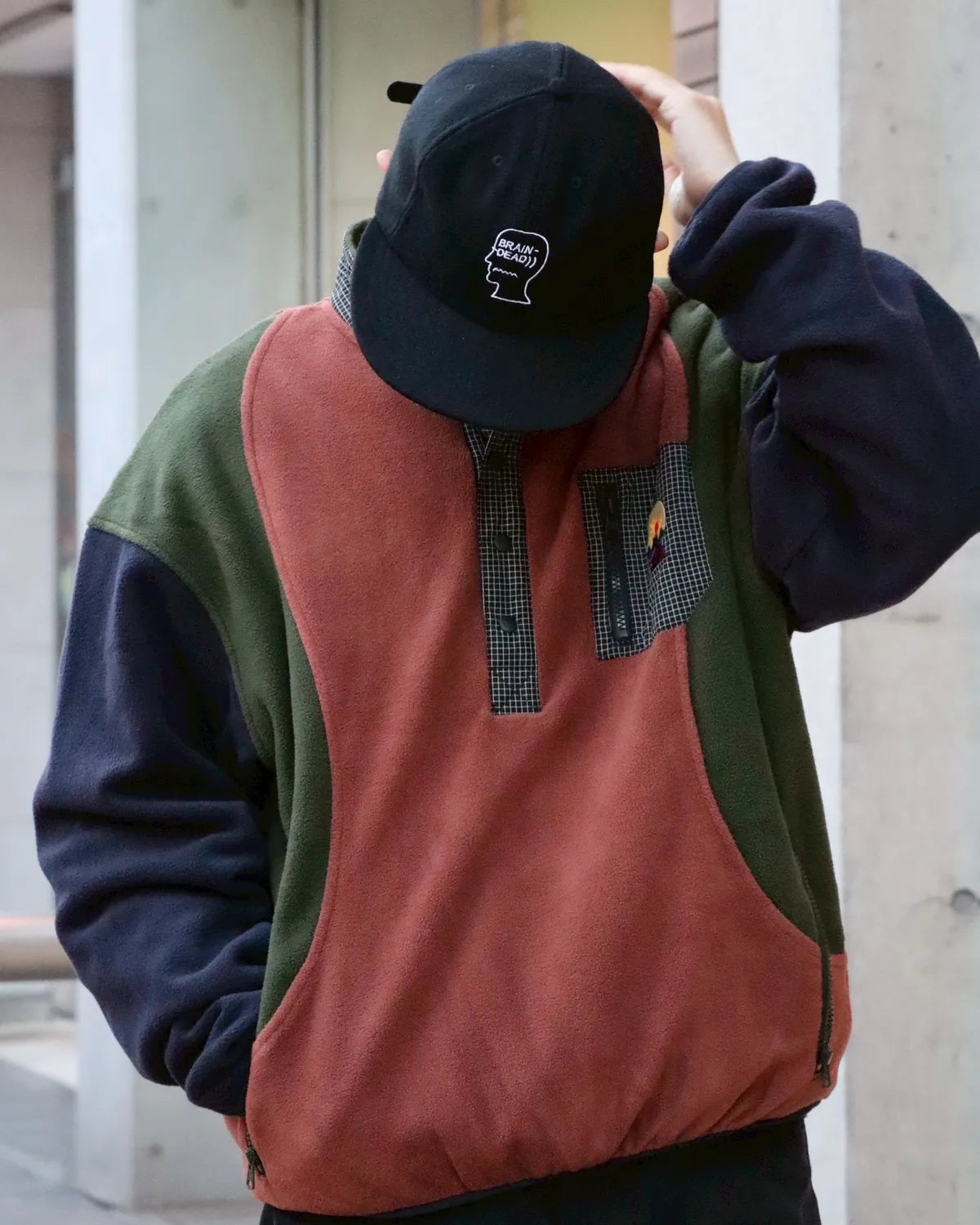 BRAIN DEAD / BRAIN DEAD EQUIPMENT RIPSTOP PULLOVER FLEECE JACKET (T34004555FW25)
