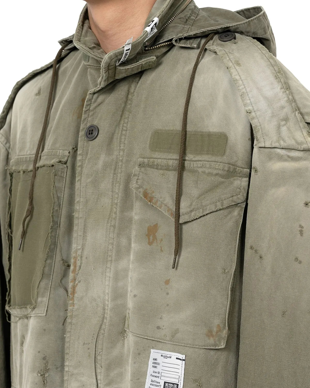 Maison MIHARA YASUHIRO / Distressed Field Jacket (J15BL171)