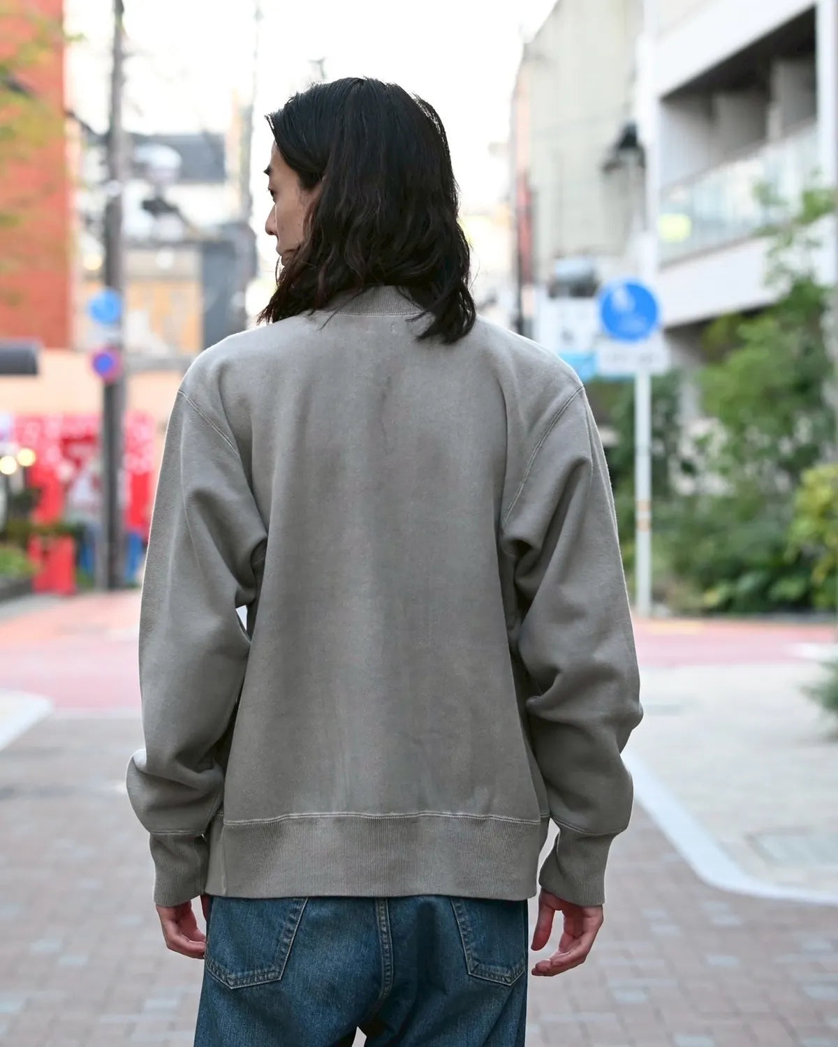 A.PRESSE / Vintage Half Zip Rib Collar Sweatshirt (25AAP-05-07)