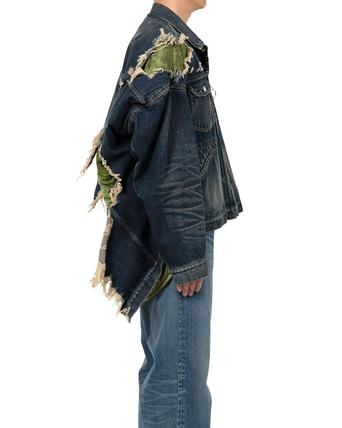 Maison MIHARA YASUHIRO / Military Jacket Layered Denim Jacket (J15BL121)