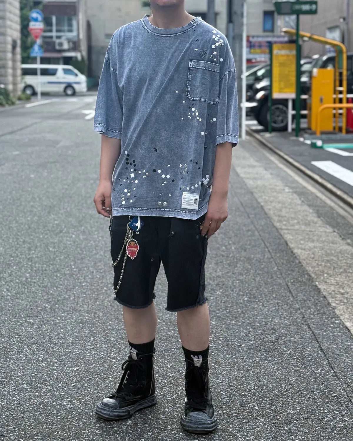 Maison MIHARA YASUHIRO / EMBELLISH BLEACH TEE (A15TS631)