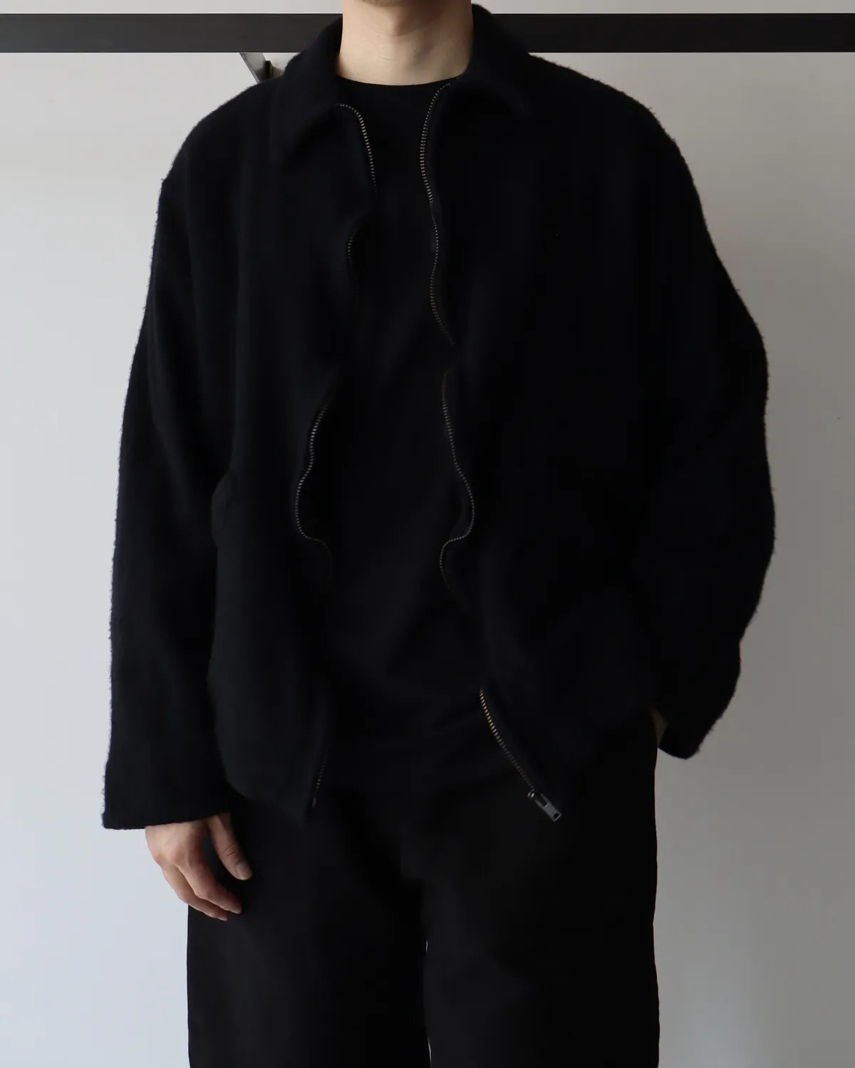 COMOLI / 縮絨ウール ジップショートジャケット (C03-01022)