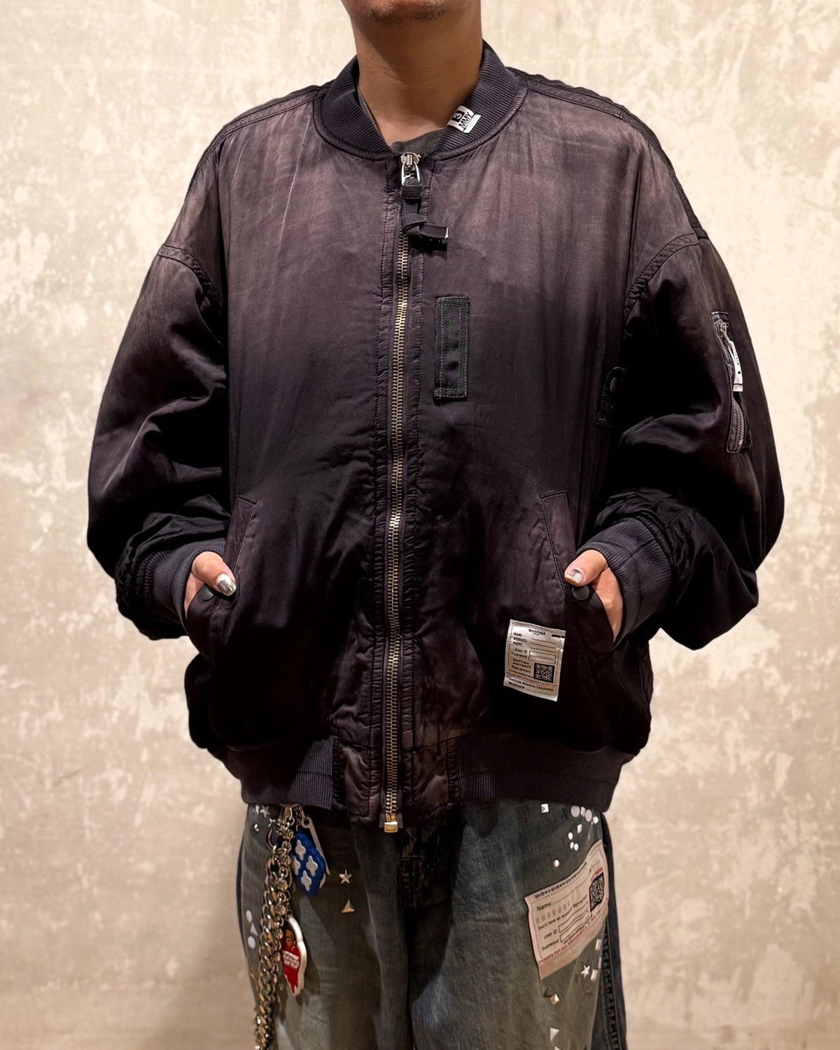 Maison MIHARA YASUHIRO / AGED FLIGHT JACKET (J15BL151)