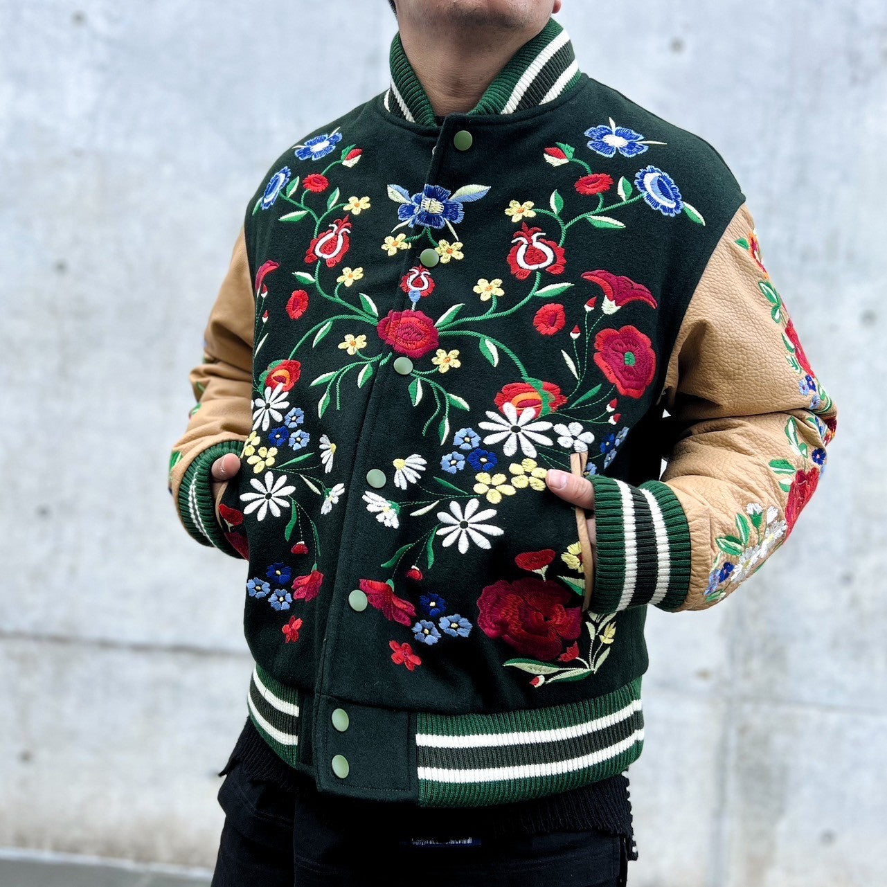 Emotionaly Unavailable / EU FLOWER VARSITY JKT