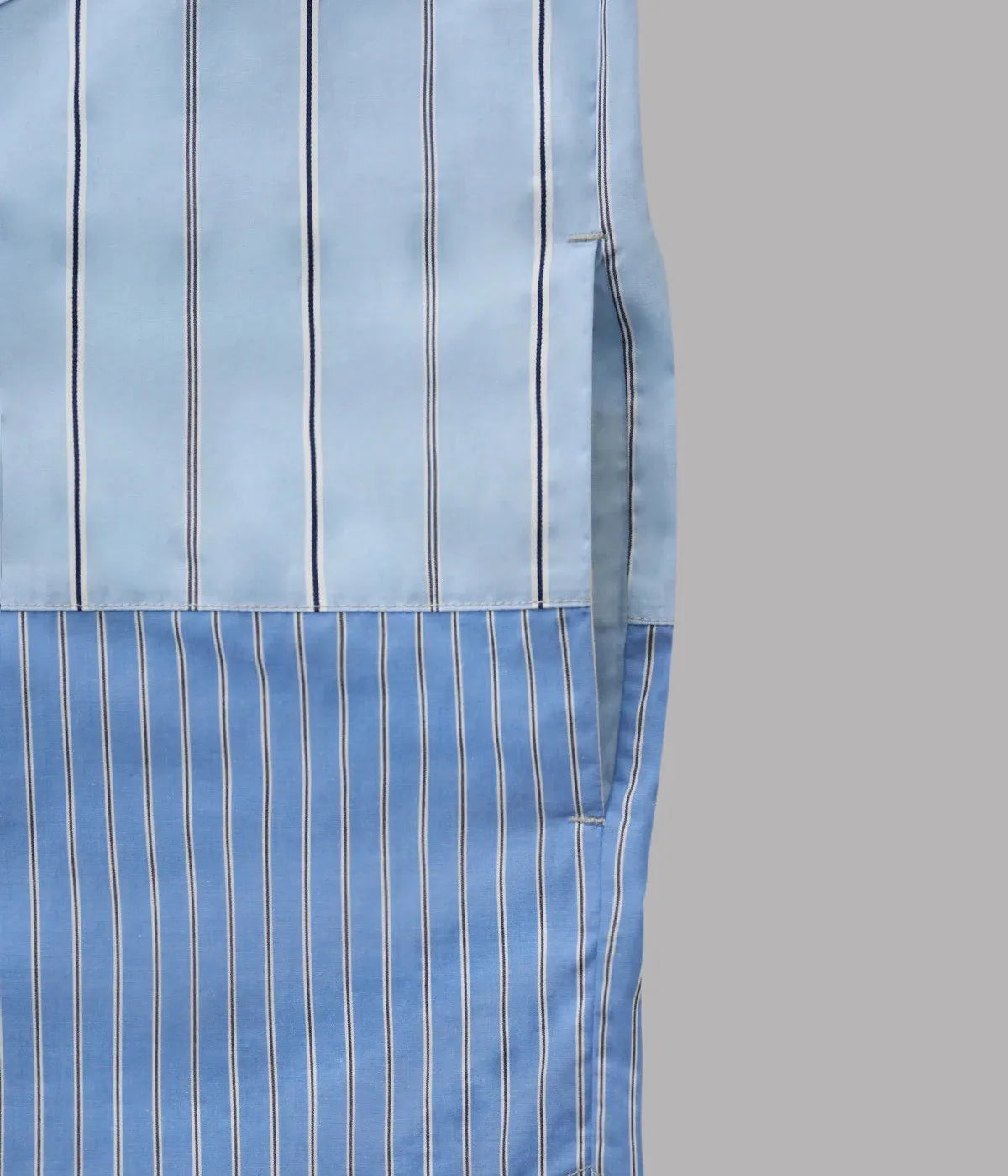 ALWAYS OUT OF STOCK / CRAZY STRIPE L/S SHIRT-SAX (HA-025105216)