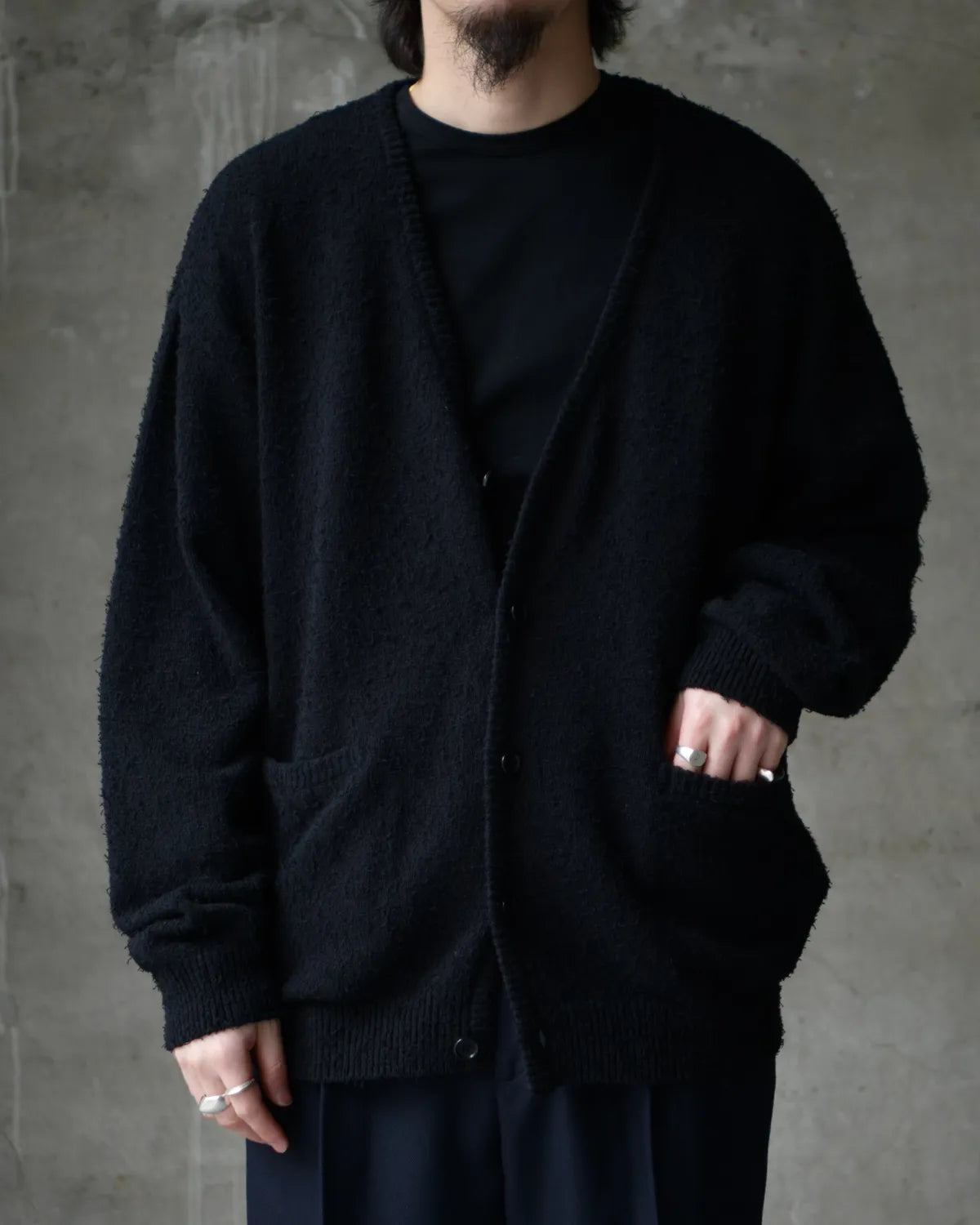 MINEDENIM / Grainy Cotton Knit Cardigan (2603-6001)