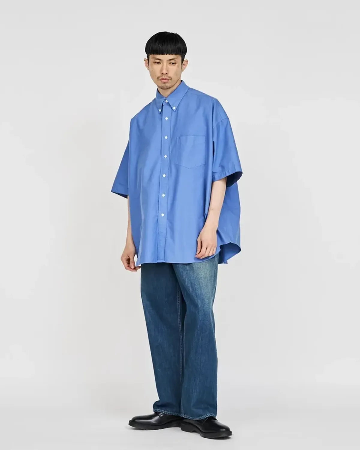 Graphpaper / Oxford S/S Oversized B.D Shirt (GM252-50076B)