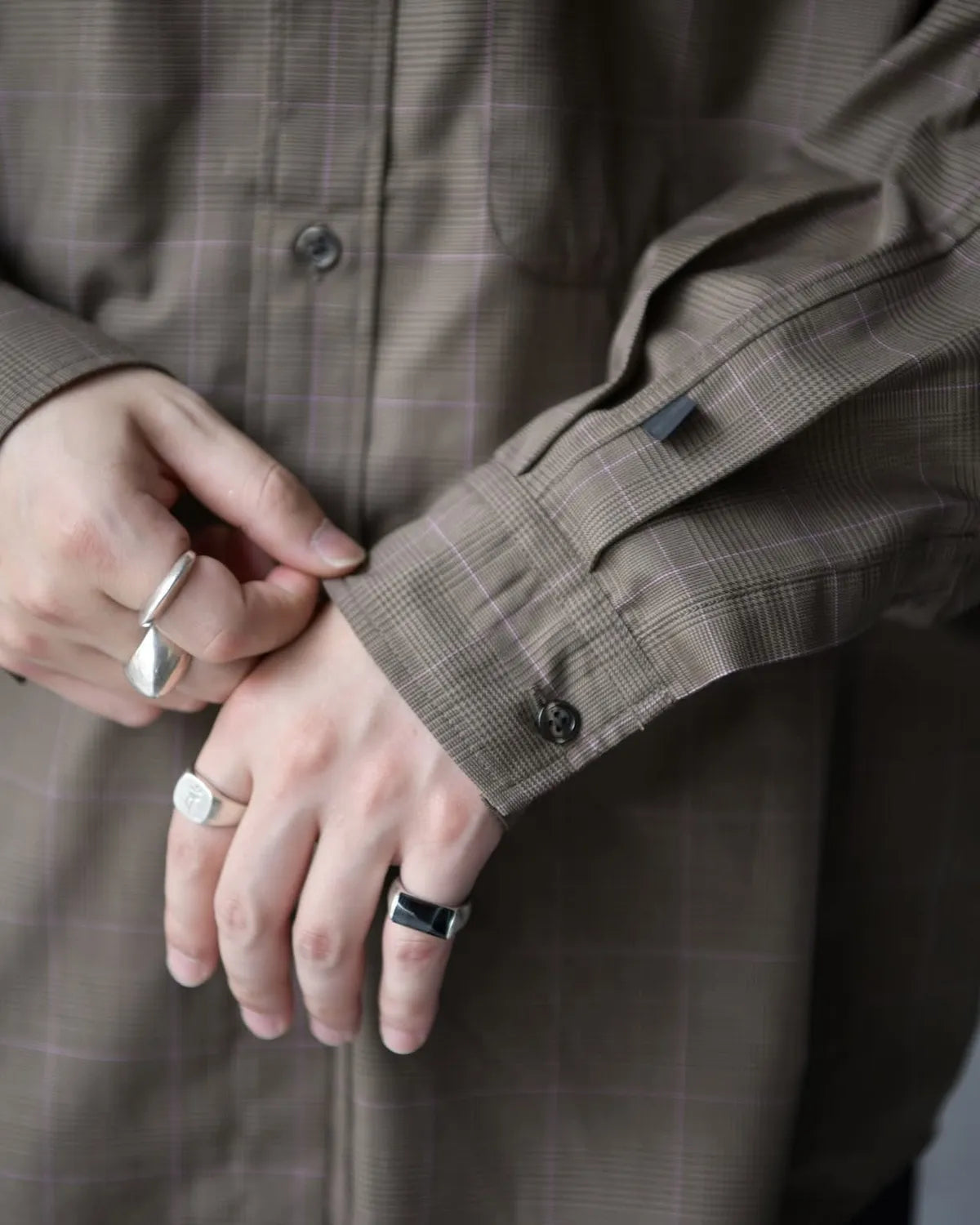 DAIWA PIER39 / TECH REGULAR COLLAR SHIRT L/S GLEN CHECK (BE-82025W)