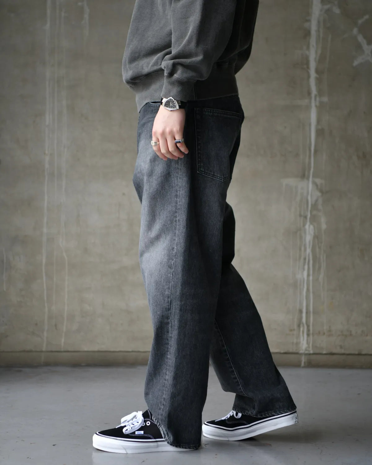 DESCENDANT / 1995 DENIM TROUSERS BAGGY HARD WASH (261WVDS-PTM04)