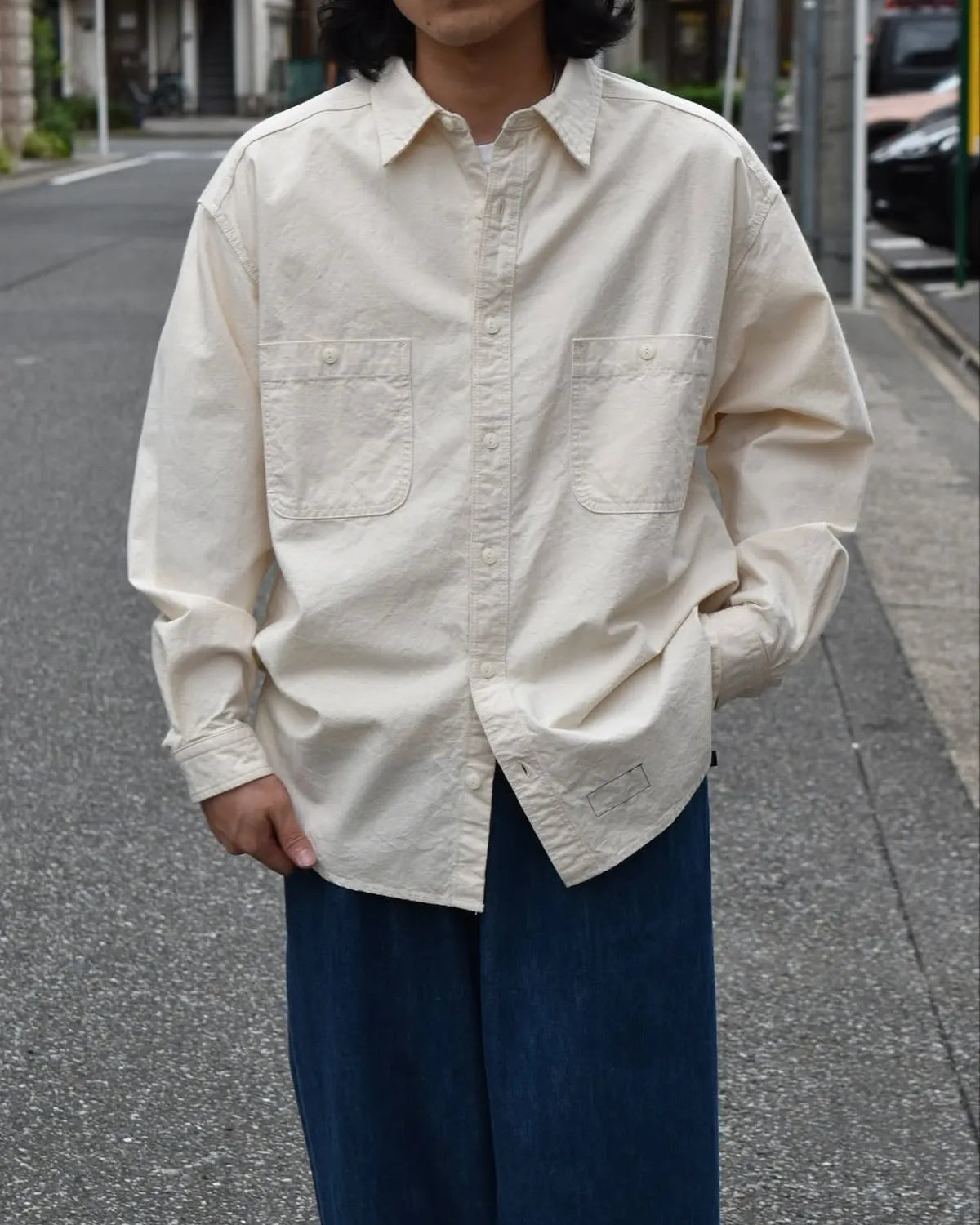 DESCENDANT / NORMAN CHAMBRAY LS SHIRT (252WVDS-SHM02)