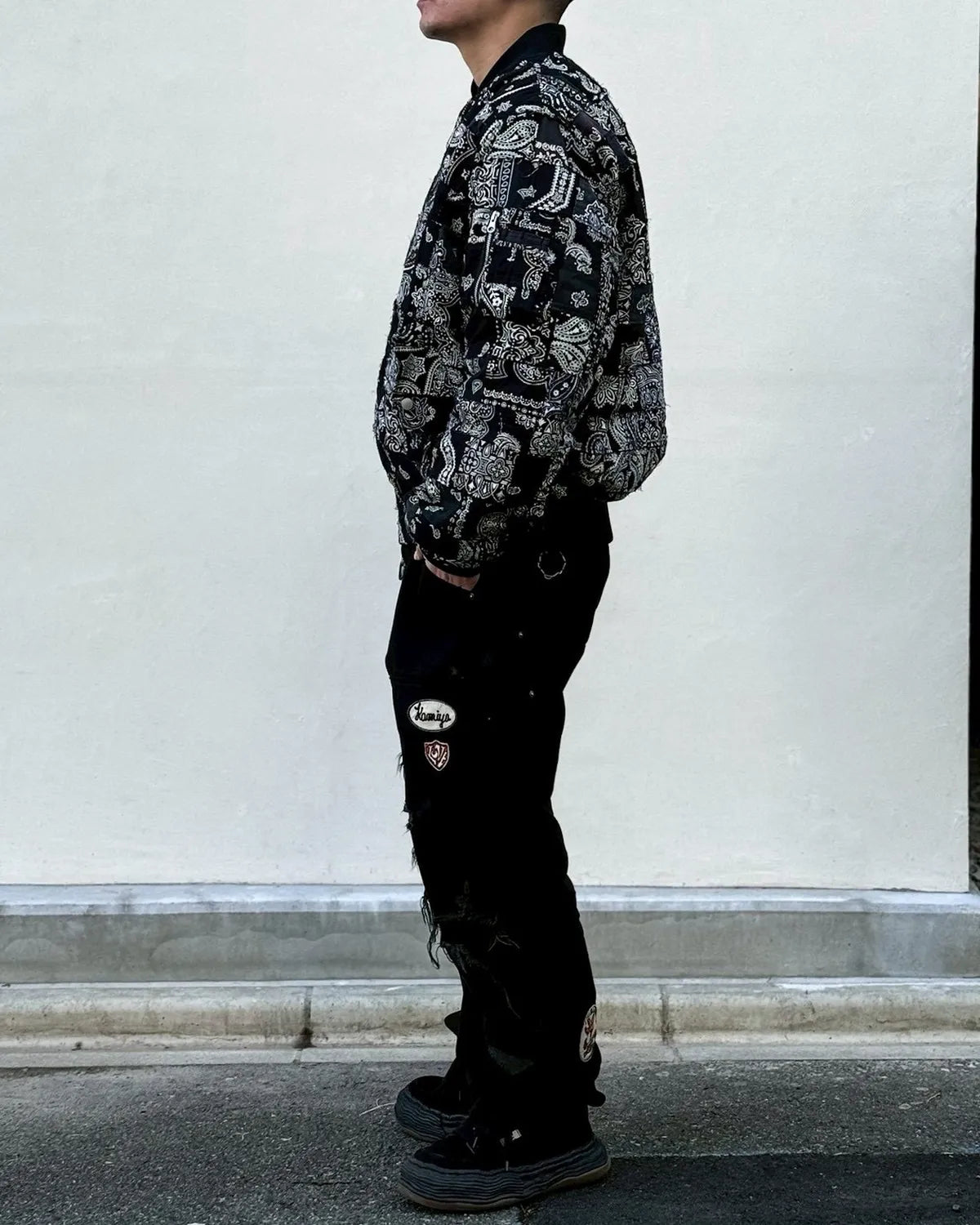 MIYAGIHIDETAKA -Rafu- / Bandana Patchwork MA-1 (MH055)