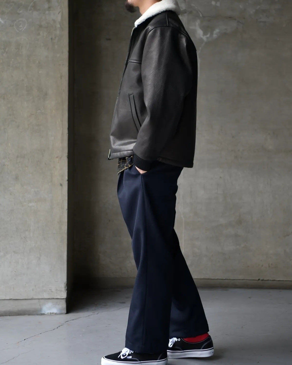 WACKO MARIA / LEATHER BOA JACKET (25FW-WMO-BL01)