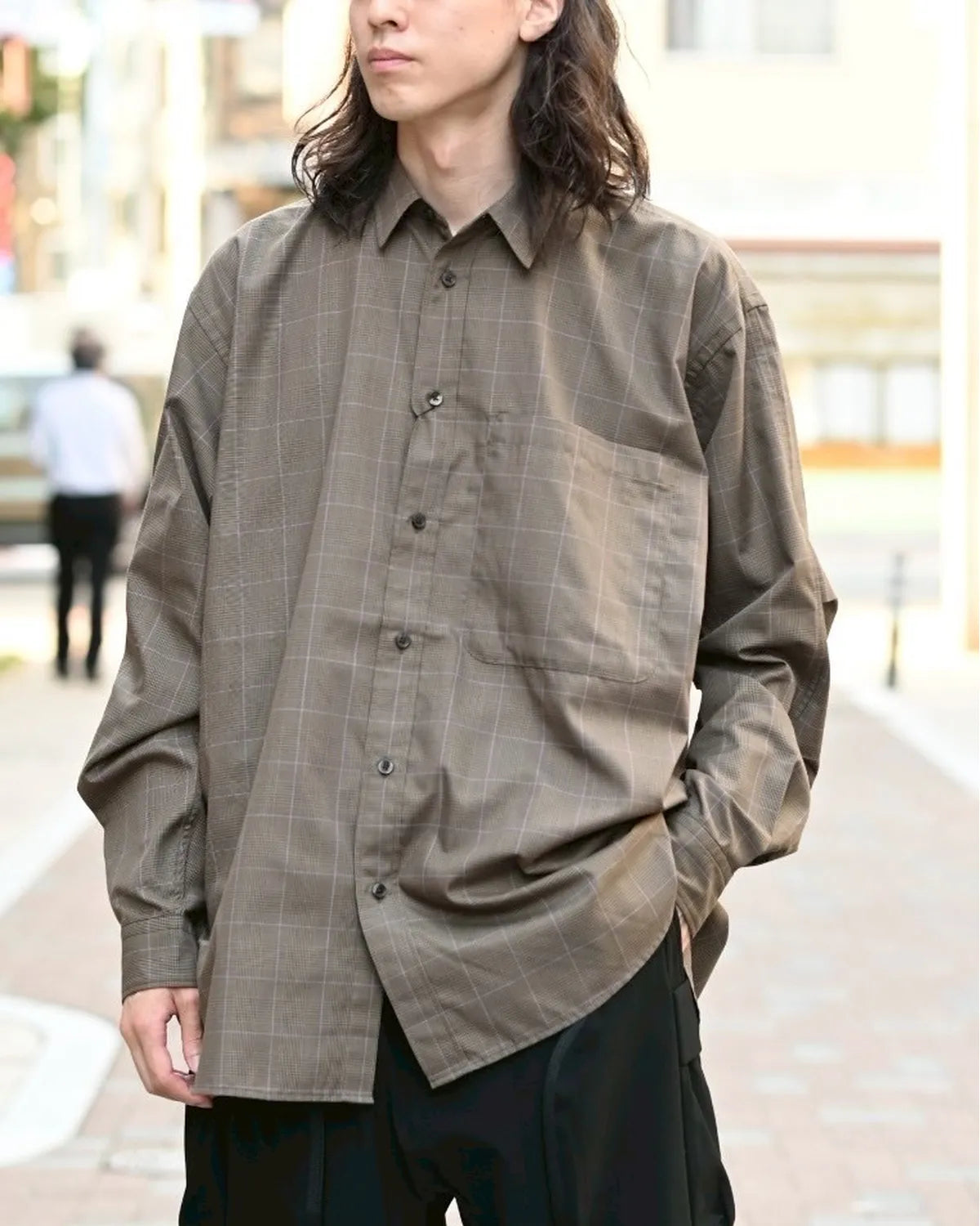 DAIWA PIER39 / TECH REGULAR COLLAR SHIRT L/S GLEN CHECK (BE-82025W)