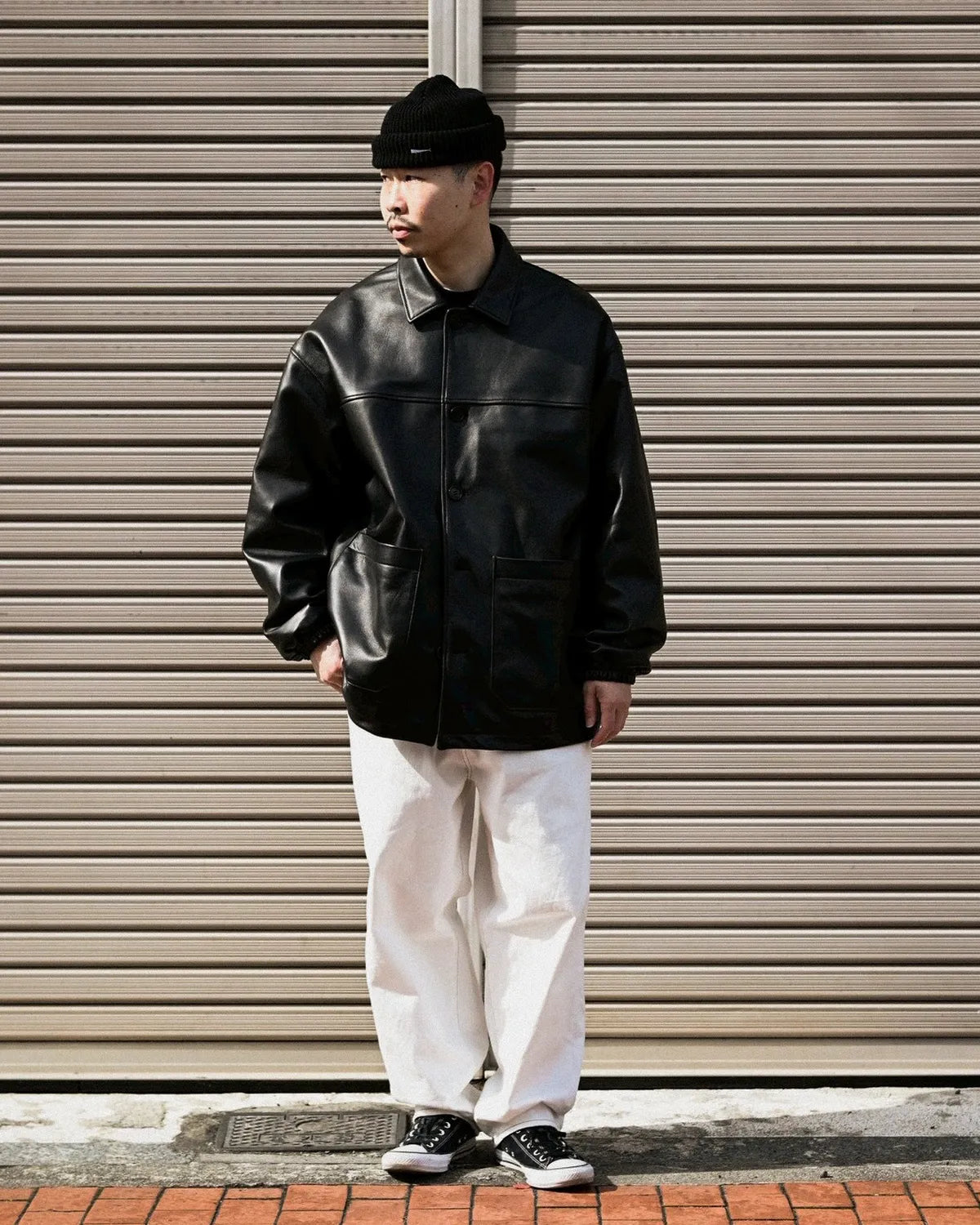 COOTIE PRODUCTIONS® (※ J.B. Voice EXCLUSIVE ) / Leather Car Coat (JB-CTE25A-201)