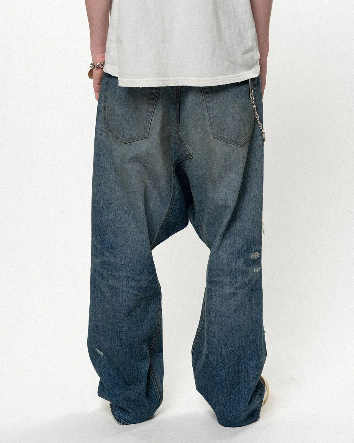 KAMIYA / Distressed Sarouel Denim Pants (G17PT064)