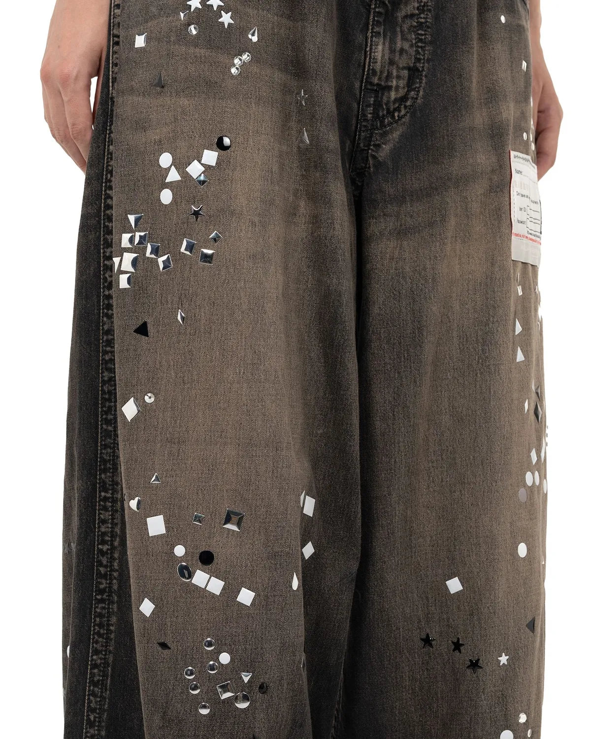 Maison MIHARA YASUHIRO / Embellished Denim Wide Pants (B15PT081)