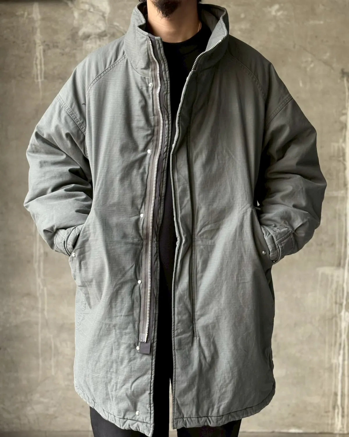 NONNATIVE / TROOPER PUFF COAT COTTON BACKSATIN PIGMENT DYE WITH WINDSTOPPER® (NN-JU4707)