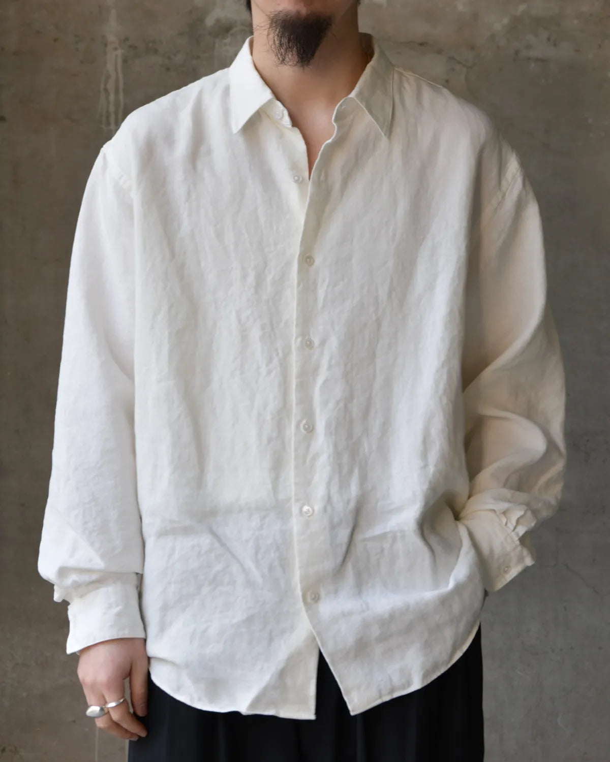 A.PRESSE / Hemp Regular Collar Shirts (26SAP-02-10)