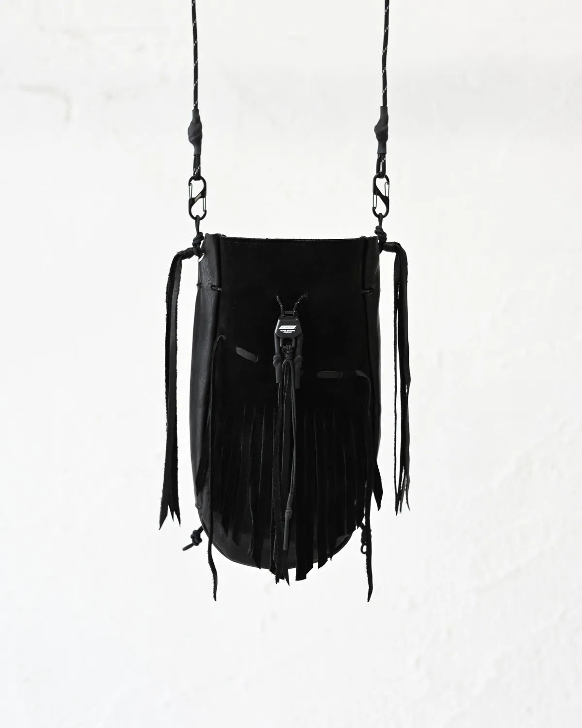 MIYAGIHIDETAKA -Rafu- / B:TOGETHER × MIYAGIHIDETAKA Fringe ”KINCHAKU” Leather Bag (MH080)