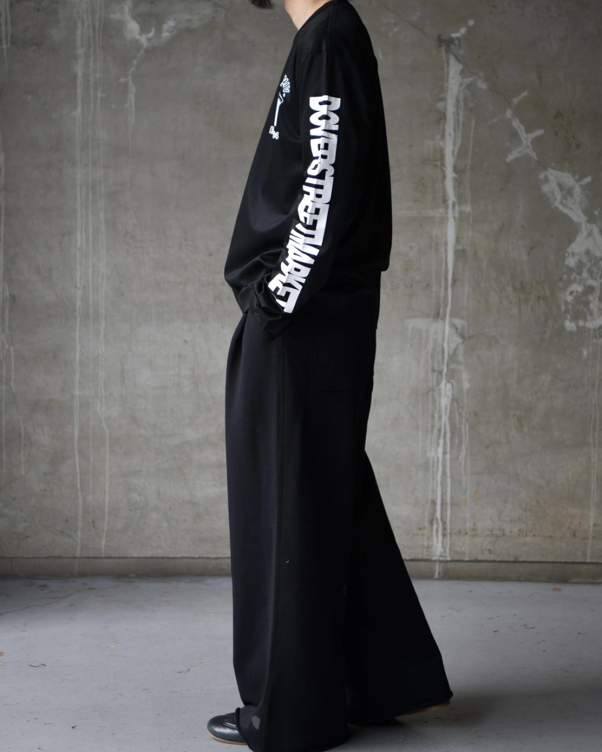 DOVER STREET MARKET kei ninomiya / PLEATED PANTS COTTON BACK PILE KNIT (DSM01P005)