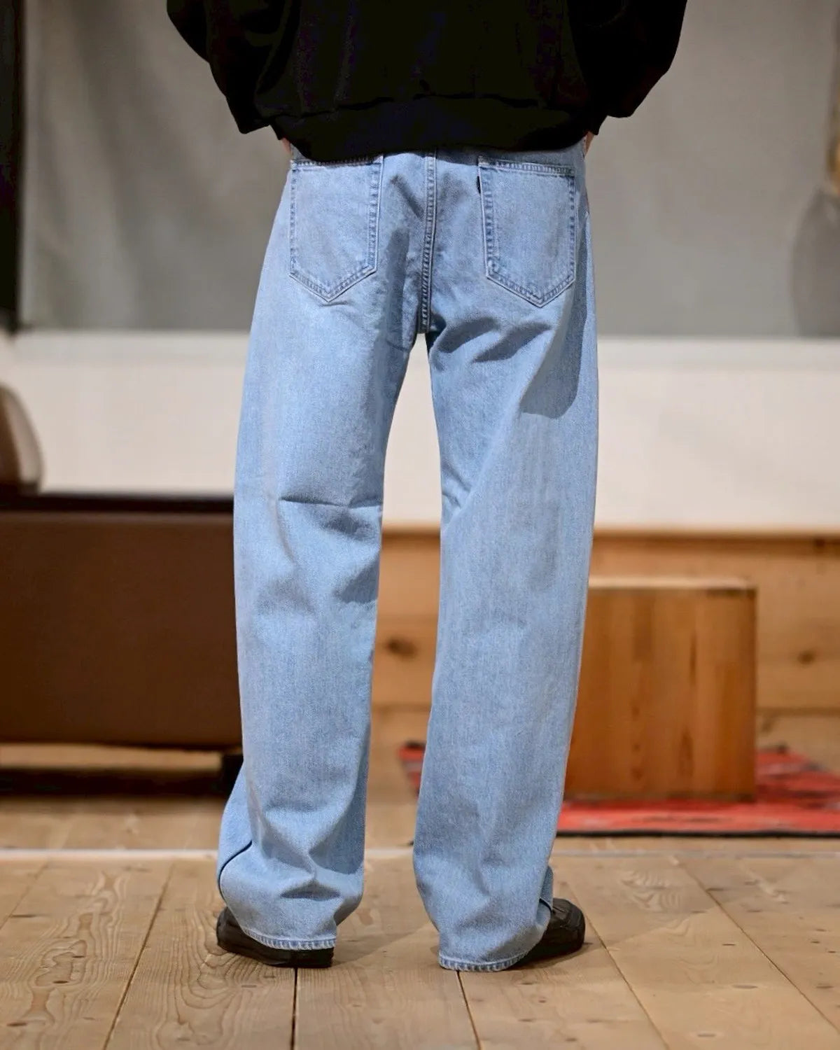 LAD MUSICIAN / 11.5oz BLEACH DENIM STRAIGHT PANTS (2126-513)