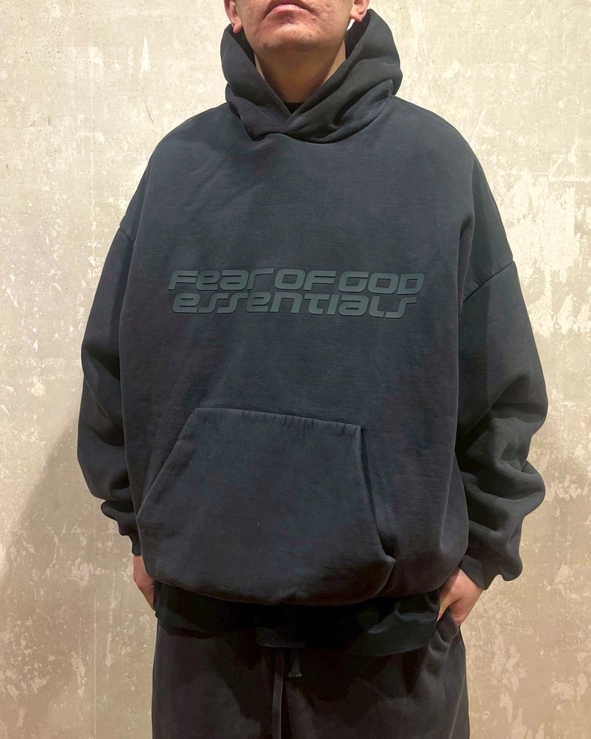 ESSENTIALS / Heavy Fleece 90s Hoodie (192HO256561F)
