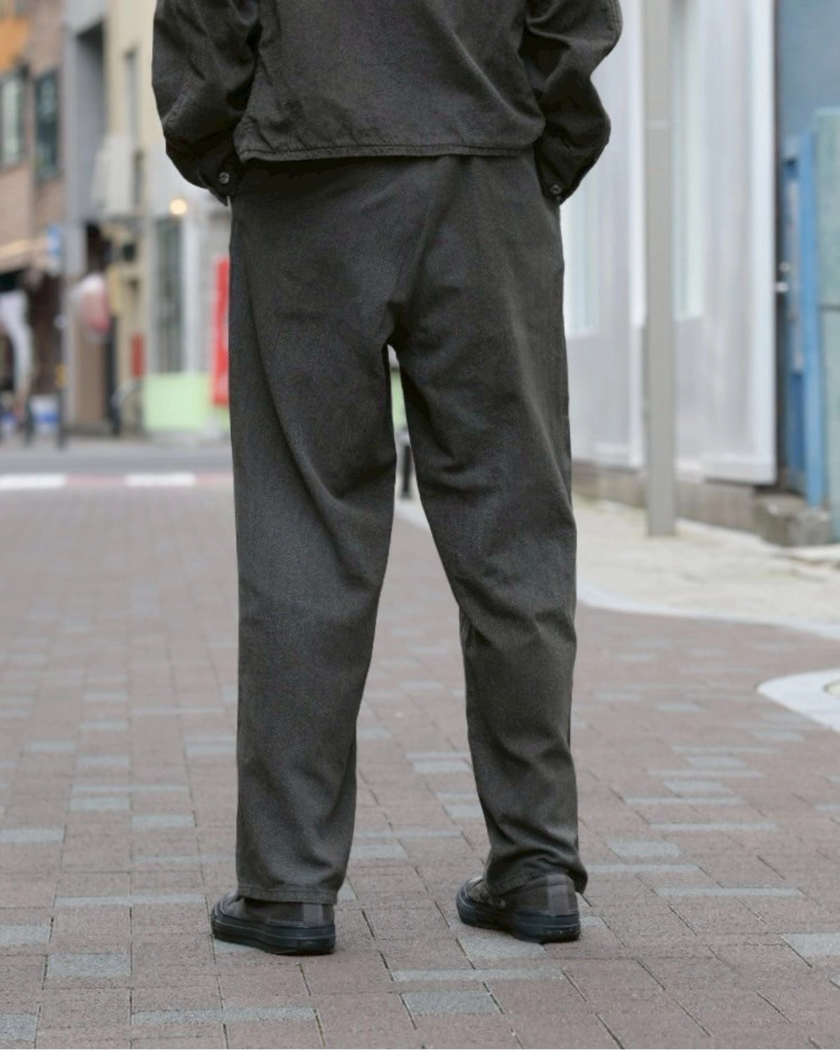 A.PRESSE / Vintage Black Chambray Work Pants (25AAP-04-22)
