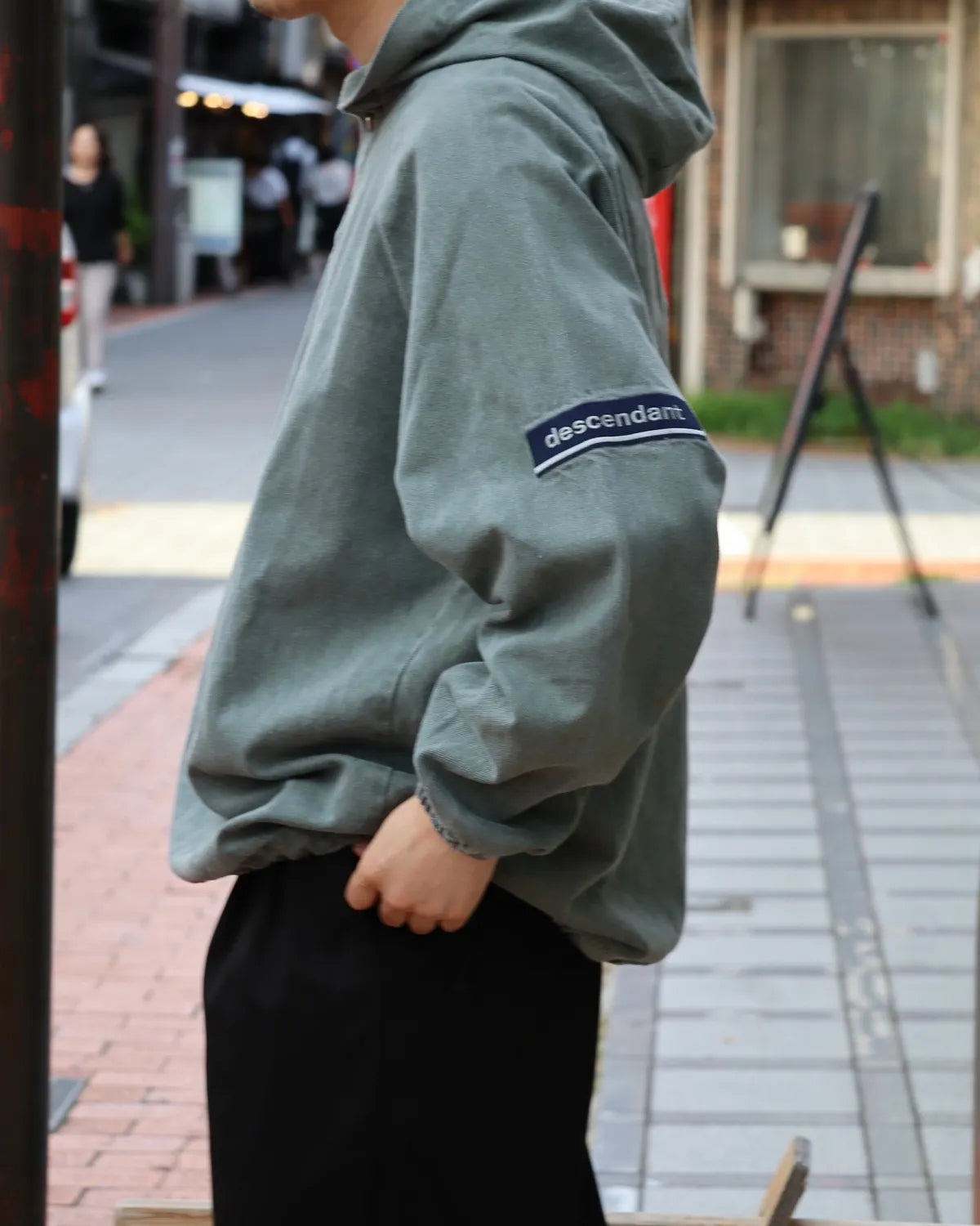 DESCENDANT / MOLE HOODED LS SHIRT PIGMENT DYE (262WVDS-SHM04)