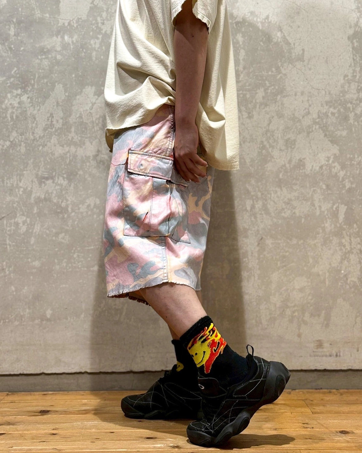 GALLERY DEPT. / CAMO CUT OFF SHORTS (COS-30034)
