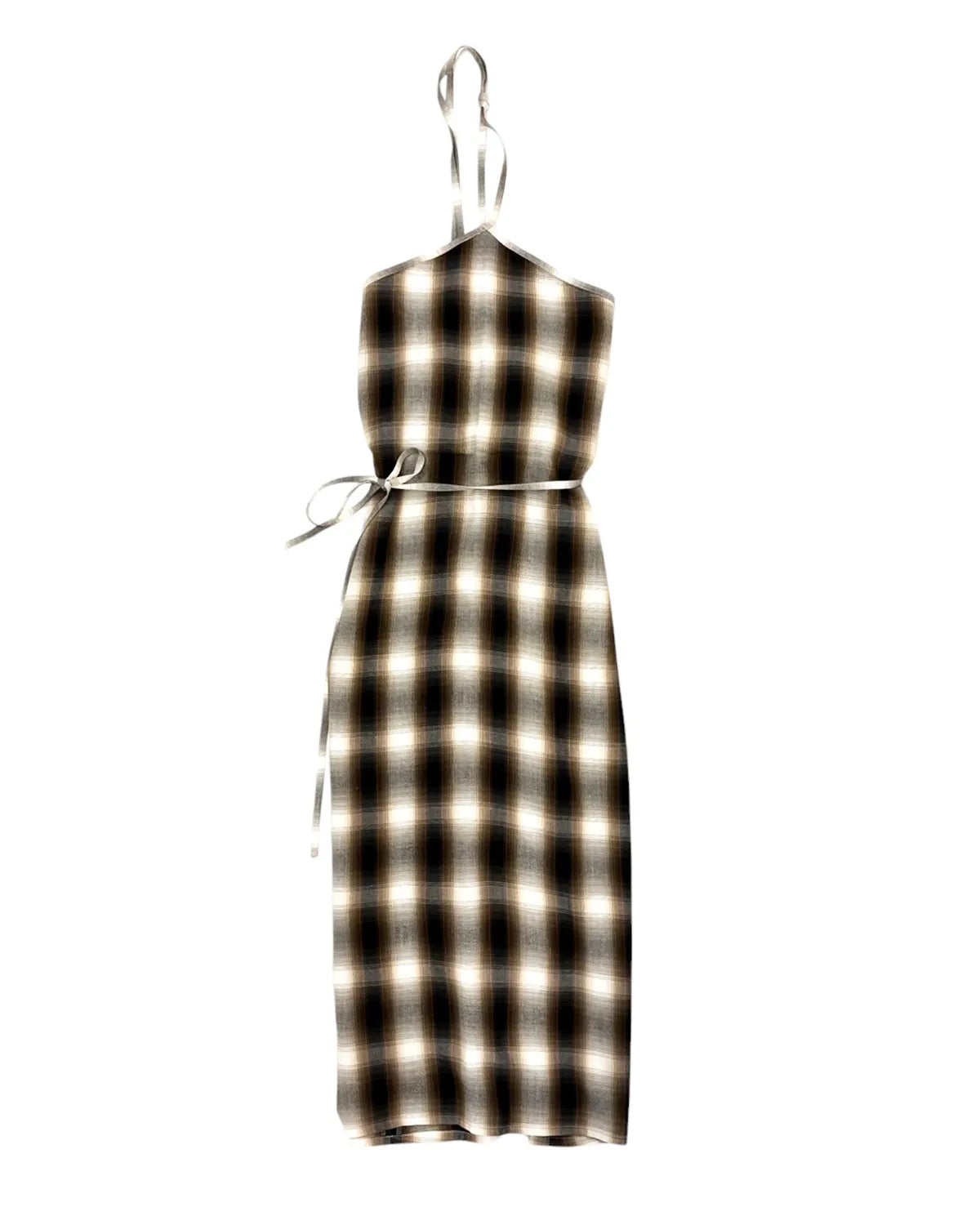 PHEENY / Rayon ombre check apron dress (PS25-OP04)