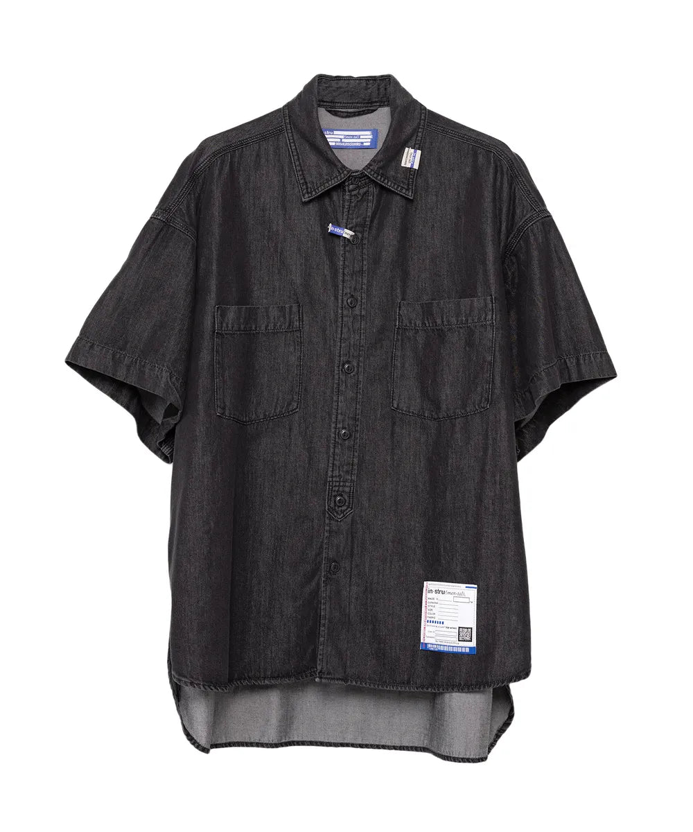 Maison MIHARA YASUHIRO / Cotton Tencel Denim Half-sleeve Shirt (I12SH003)