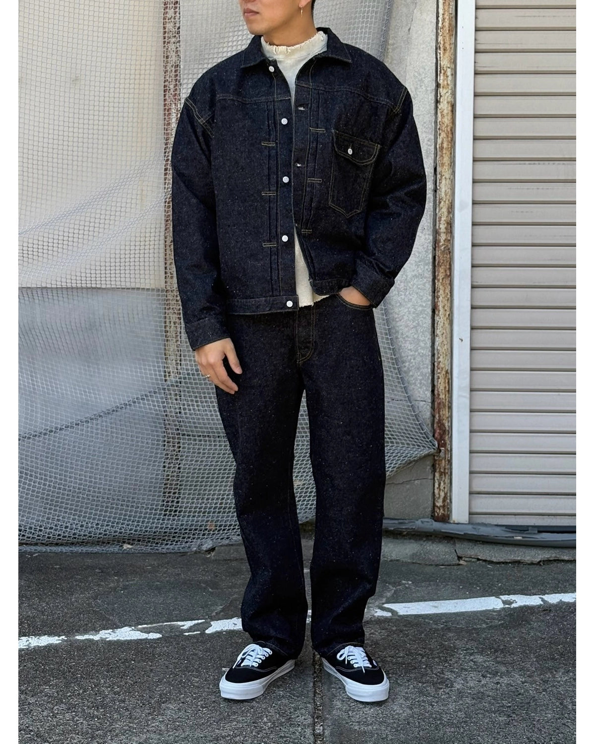 New Manual / #017 LV 61's TAPERED JEANS ONE-WASHED
