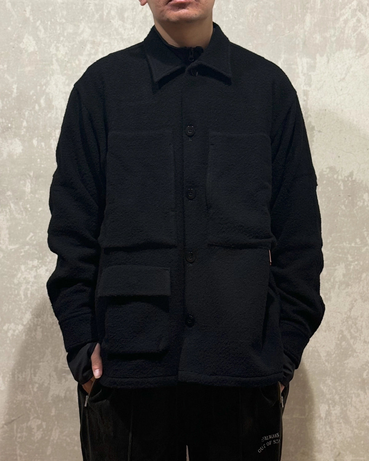 ALWAYS OUT OF STOCK / TWEED-LIKE UTILITY JACKET (HA-025202108)