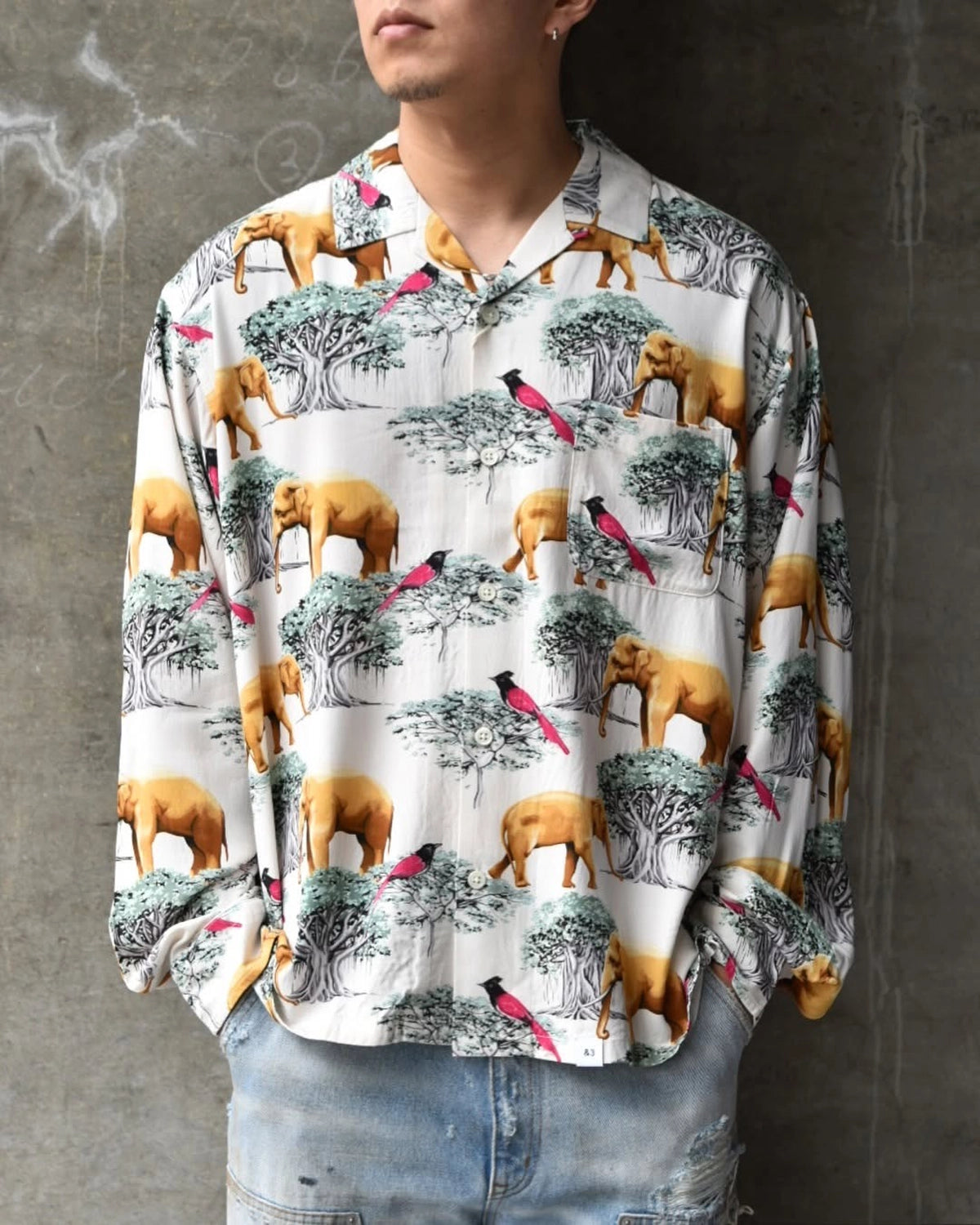 BEDWIN & THE HEARTBREAKERS / L/S OLG ALOHA SHIRT "ROGERS" (25SB1744)