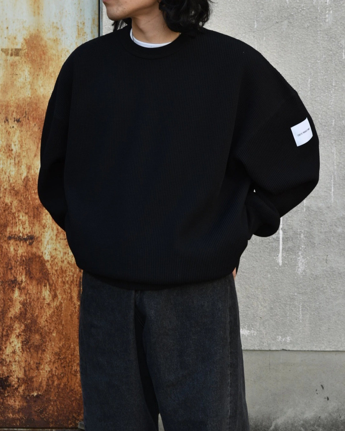 COOTIE PRODUCTIONS® / N/C Waffle Oversized L/S Tee (CTE-25A315)