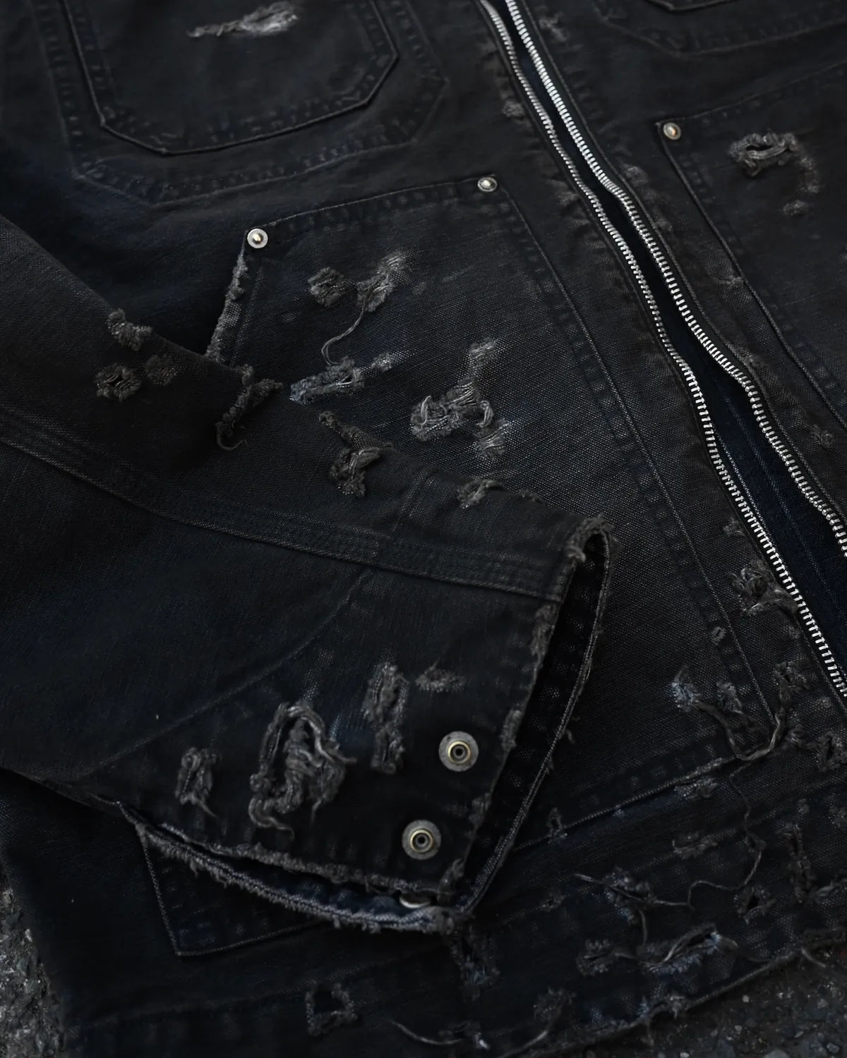 MIYAGIHIDETAKA -Rafu- / Distressed Work Jacket (MH045)