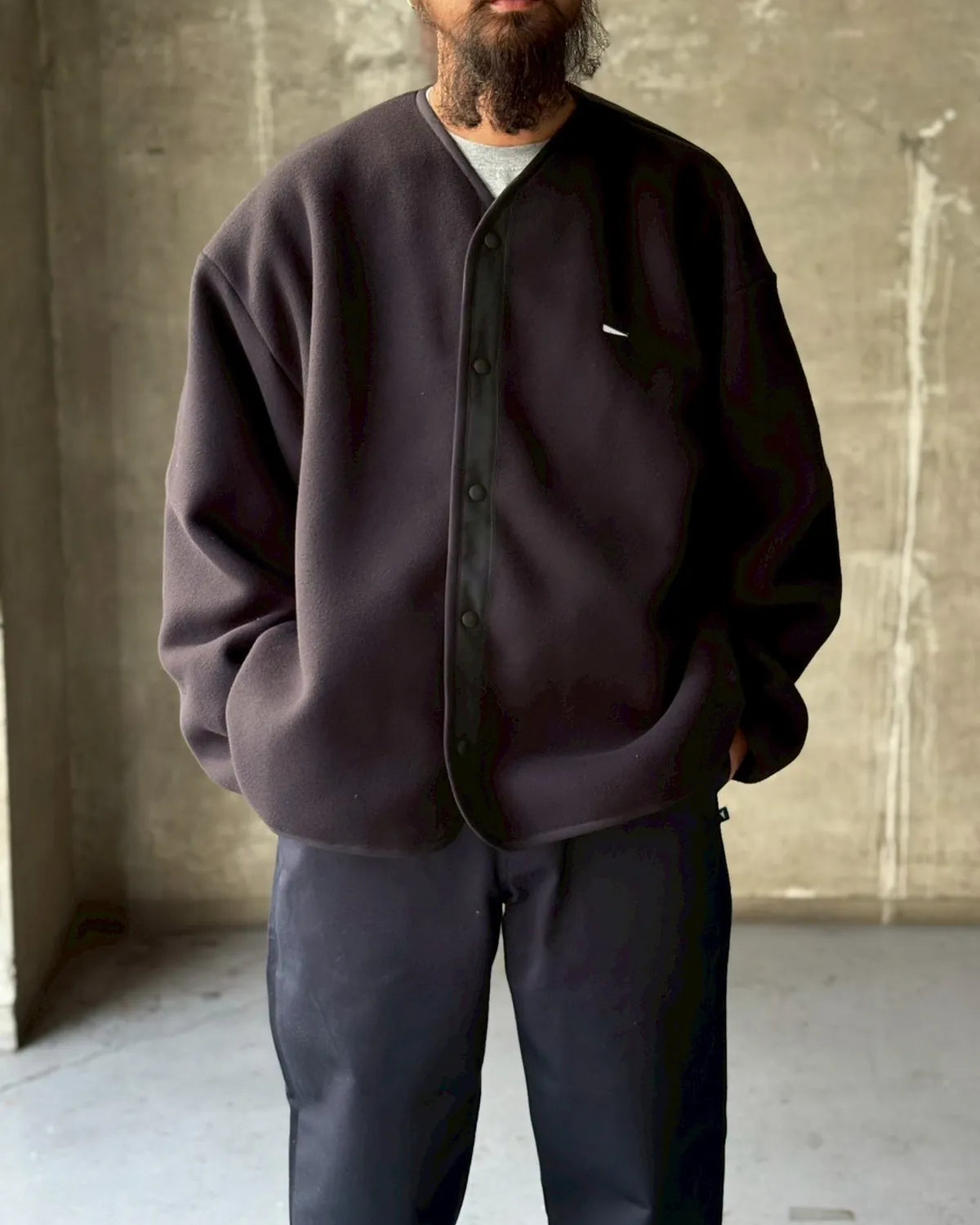 DESCENDANT / KNOT FLEECE CARDIGAN (252ATDS-CSM29)