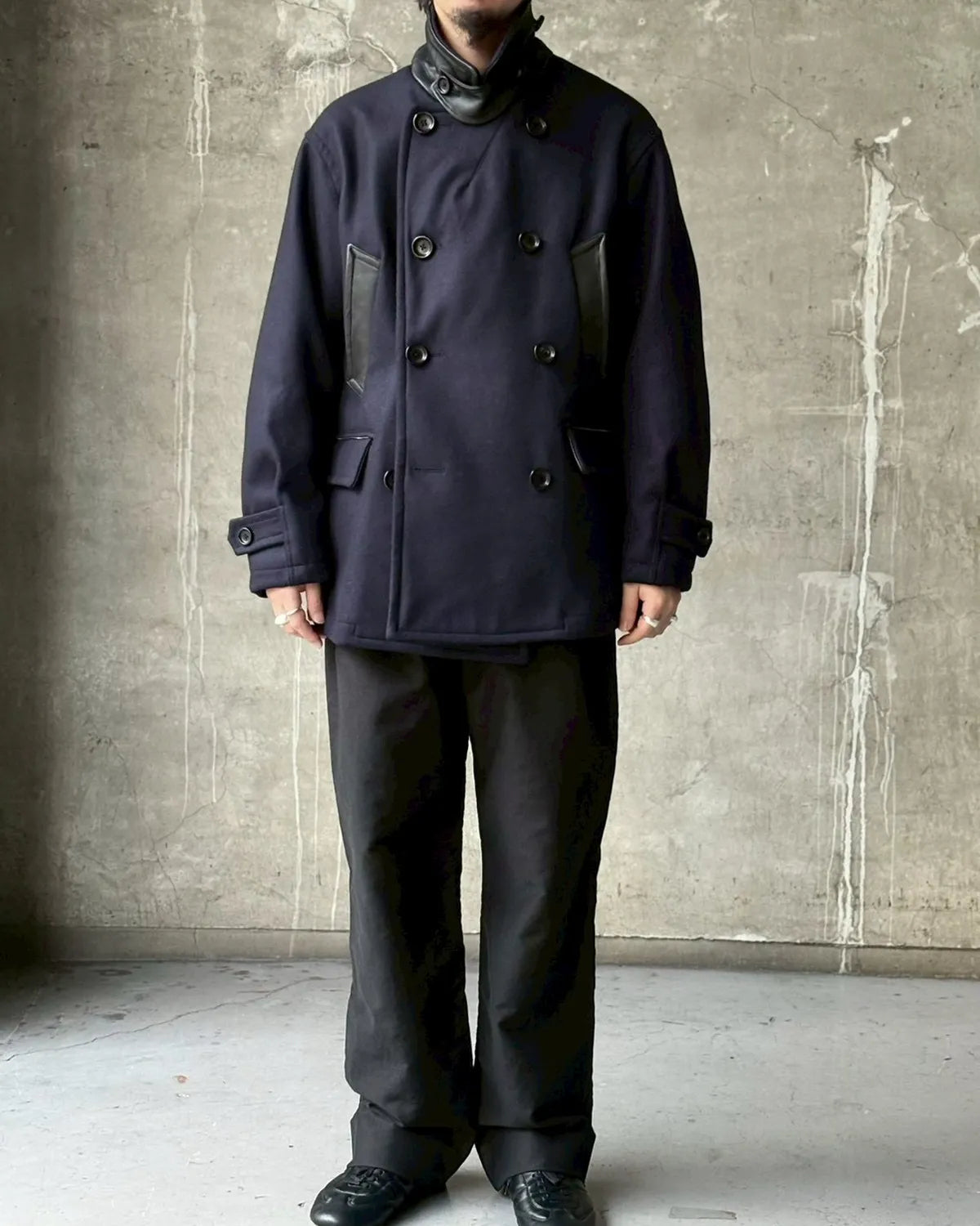 NONNATIVE / MARINER COAT W/N DOUBLE MELTON WITH WINDSTOPPER® (NN-JU4705)