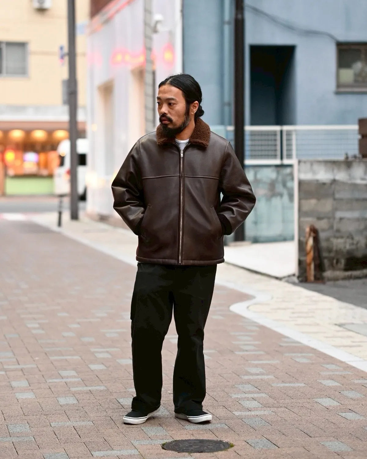 WACKO MARIA / LEATHER BOA JACKET (25FW-WMO-BL01)