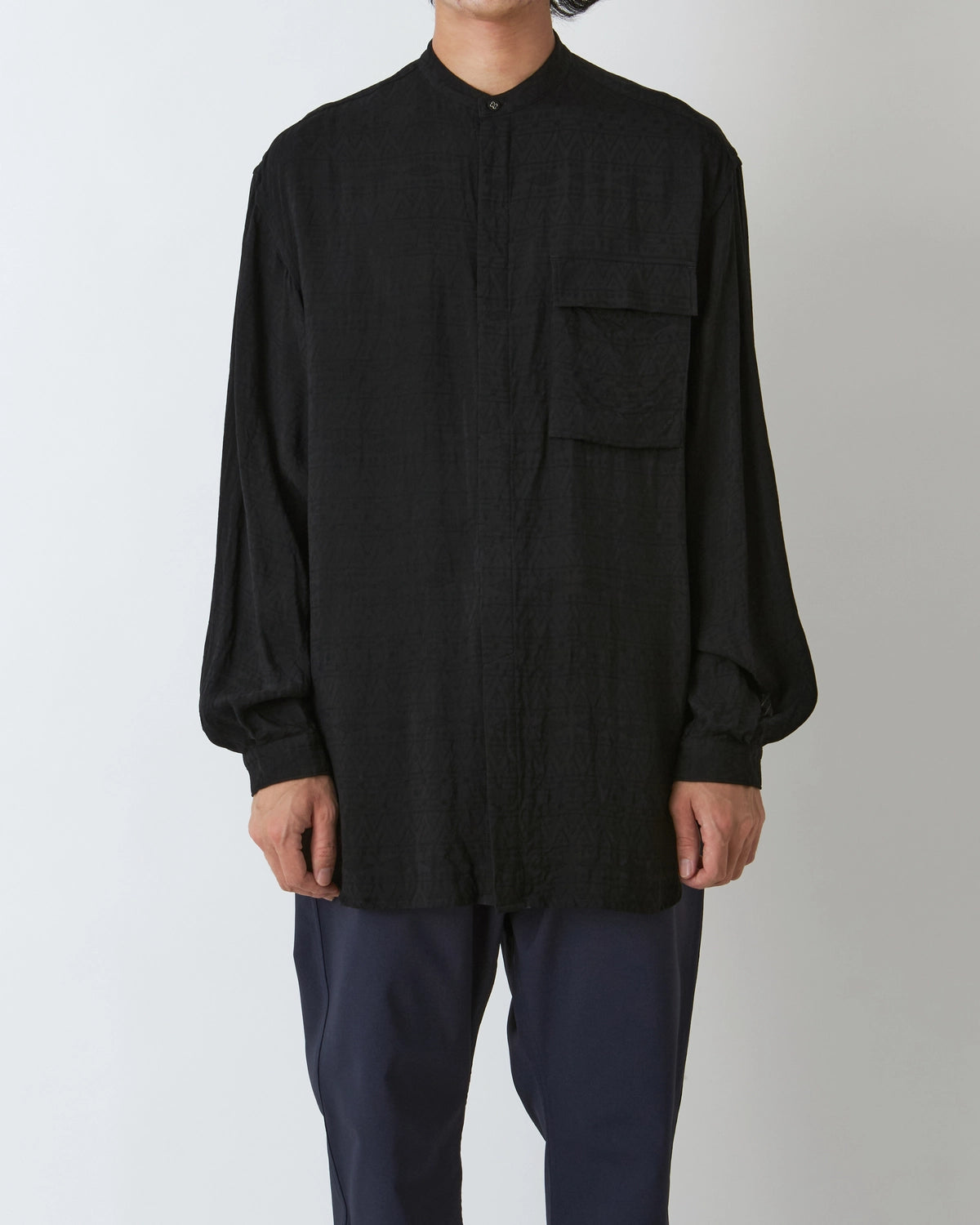White Mountaineering / JACQUARD WIDE GUSSET SLEEVE LONG SHIRT (WM2571102)