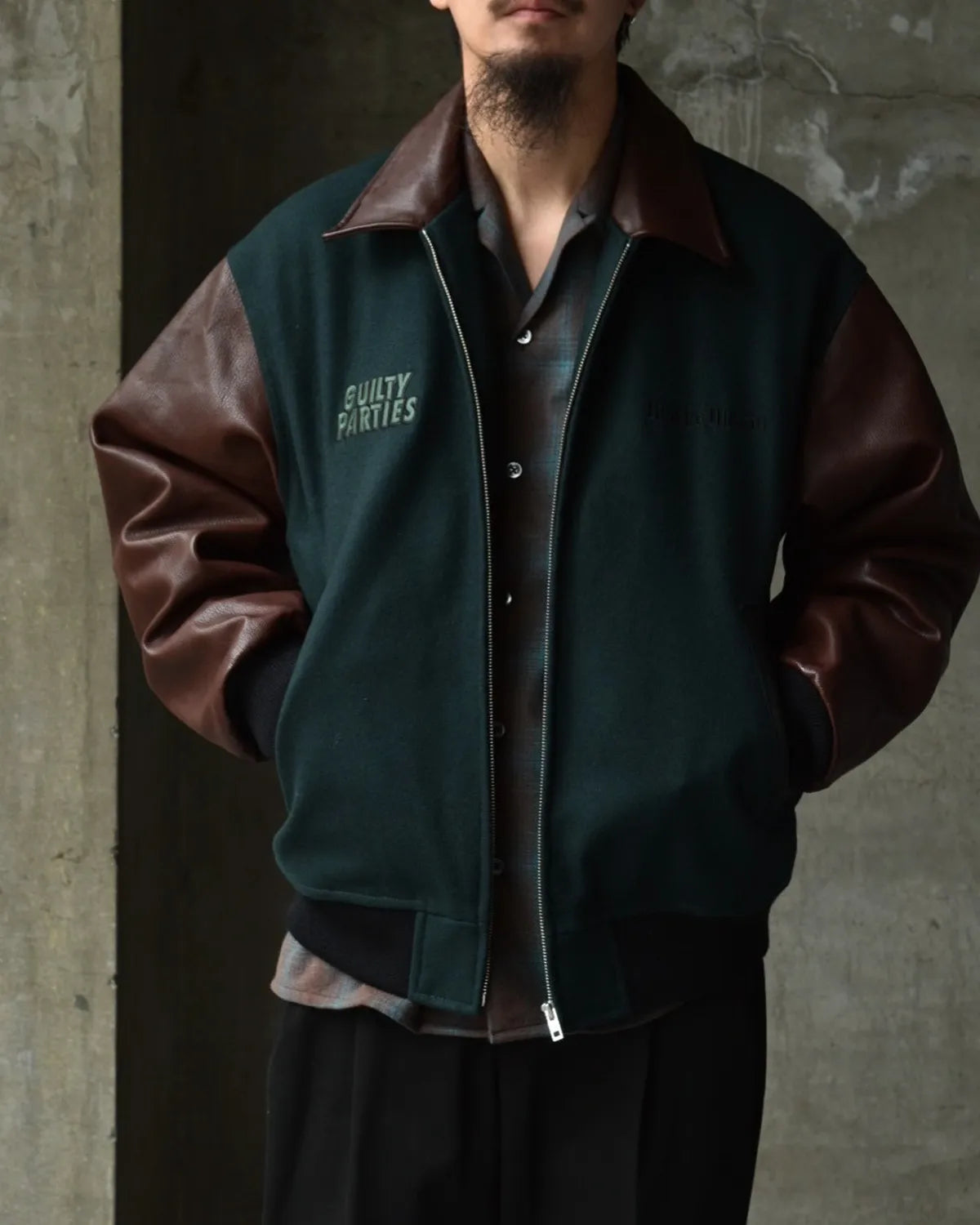 WACKO MARIA / LEATHER VARSITY JACKET -TYPE-1- (25FW-WMO-BL12)