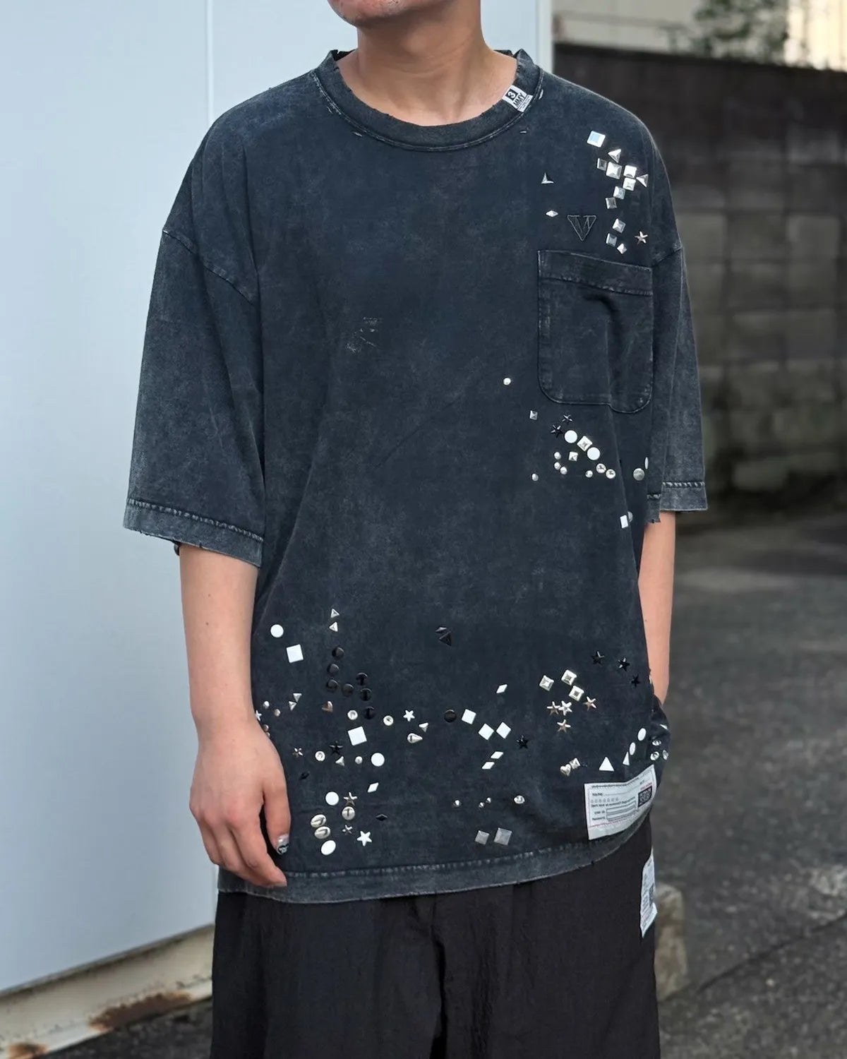 Maison MIHARA YASUHIRO / EMBELLISH BLEACH TEE (A15TS631)