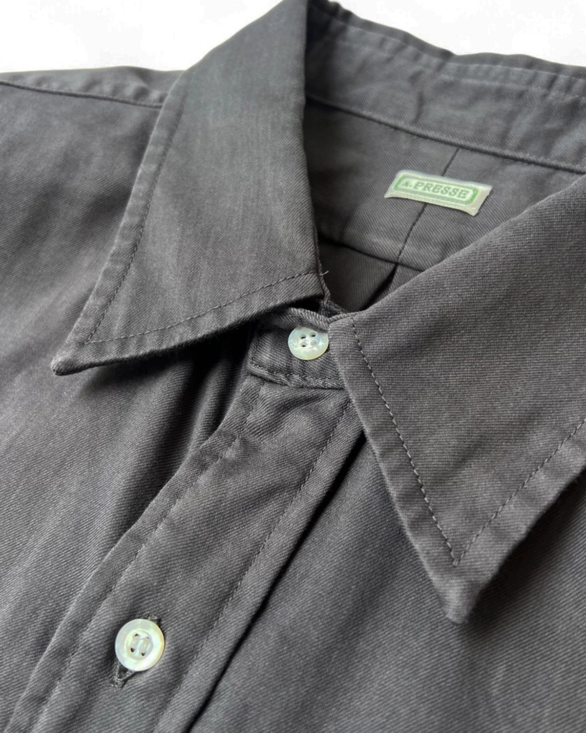 A.PRESSE / Double Weave Twill  Regular Collar Shirt (25AAP-02-10)