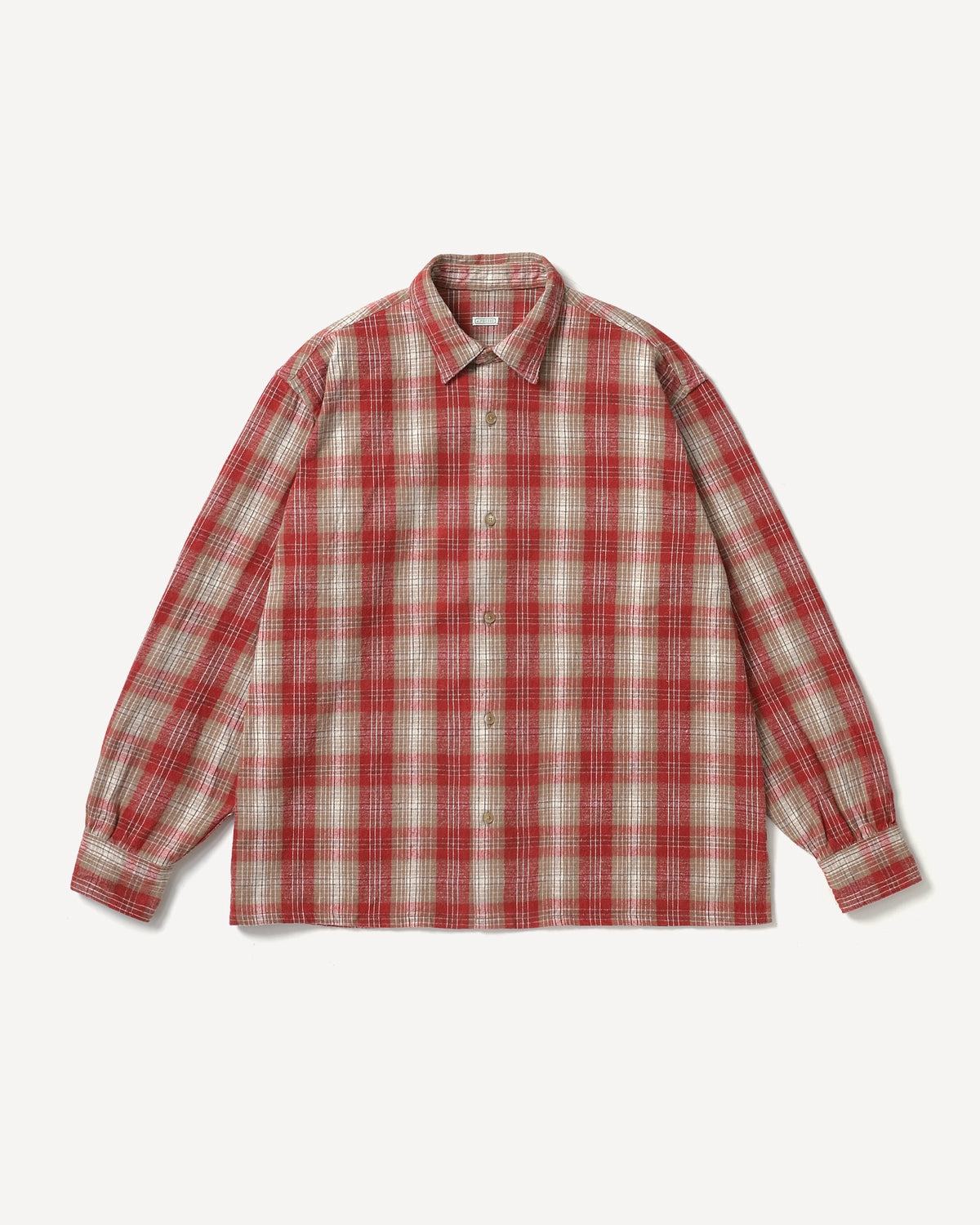 A.PRESSE の Vintage Cotton Silk Nep Twill Check Shirts (26SAP-02-06)