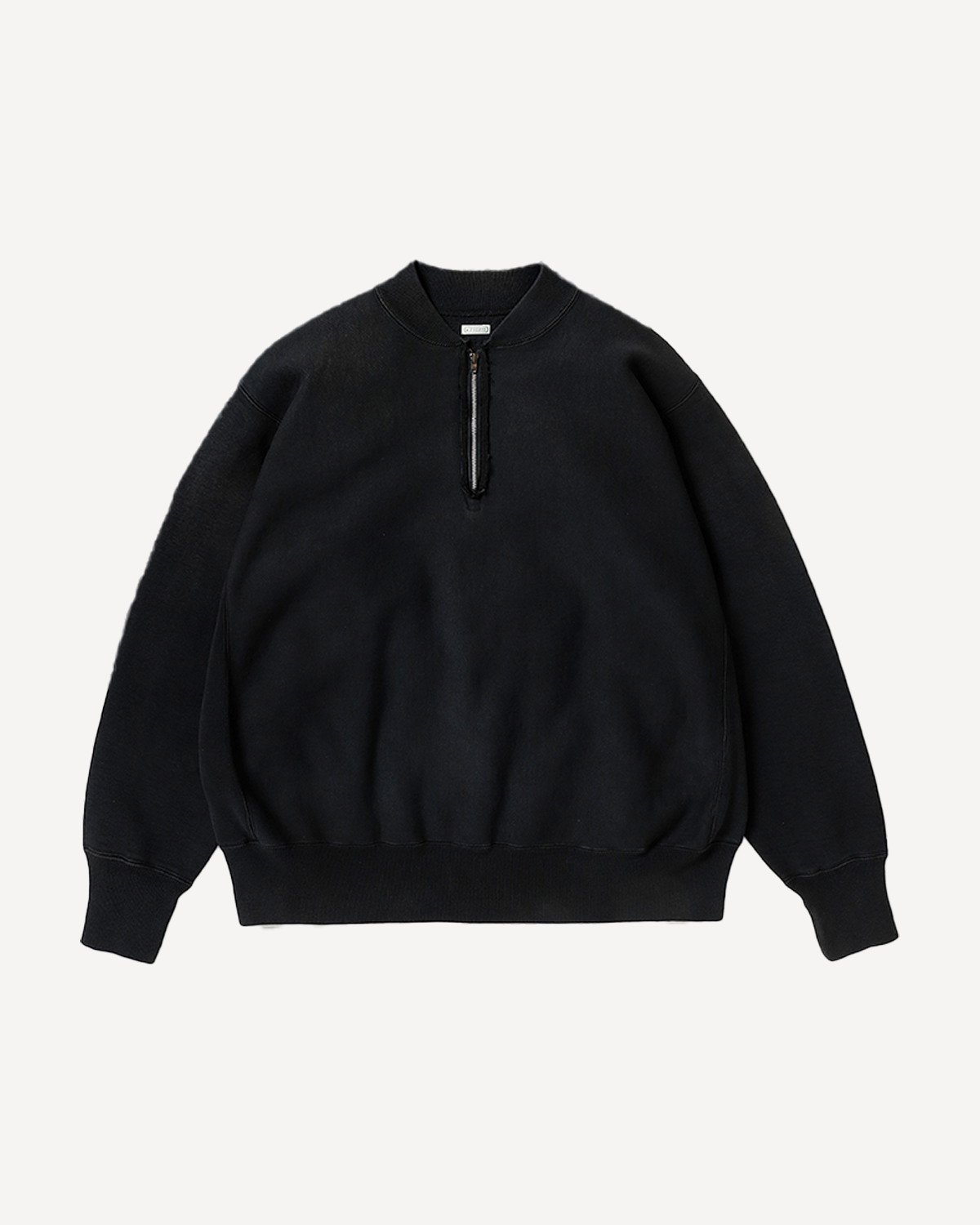 A.PRESSE の Vintage Half Zip Rib Collar Sweatshirt (26SAP-05-11)