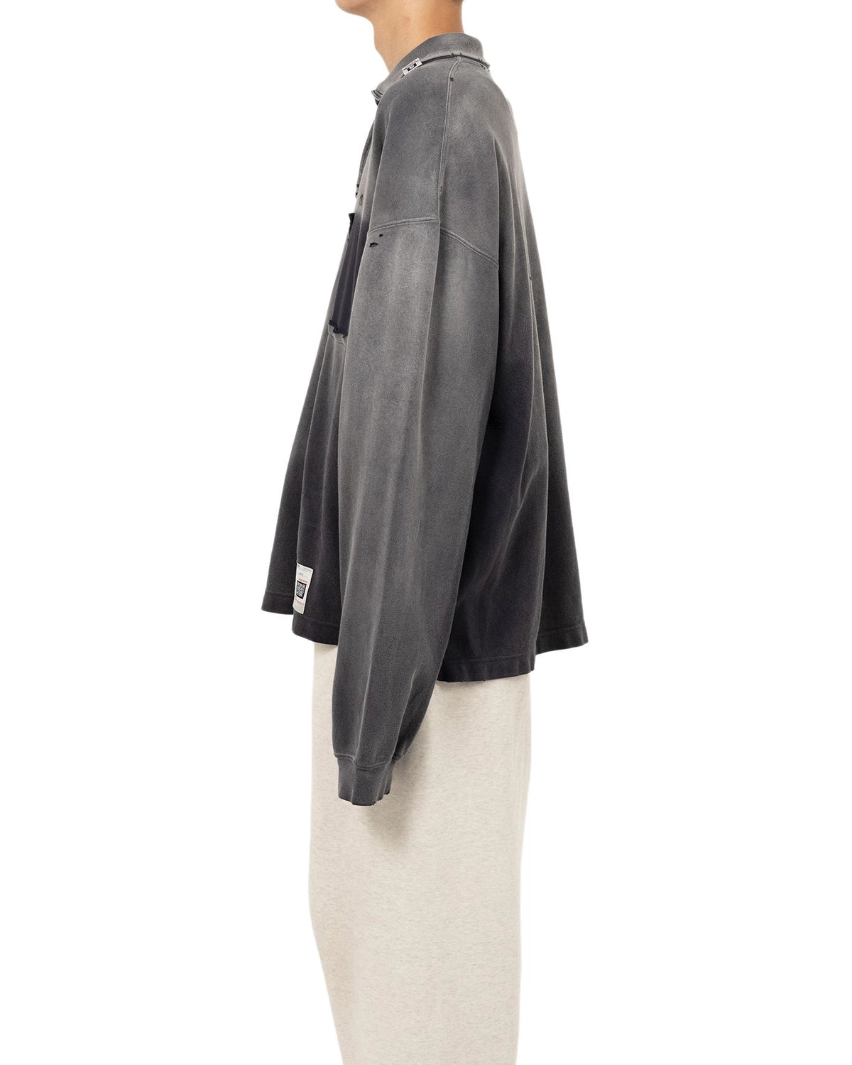 Maison MIHARA YASUHIRO / Sun Faded Like Quarter Zip-up Sweatshirt (A14PO533)