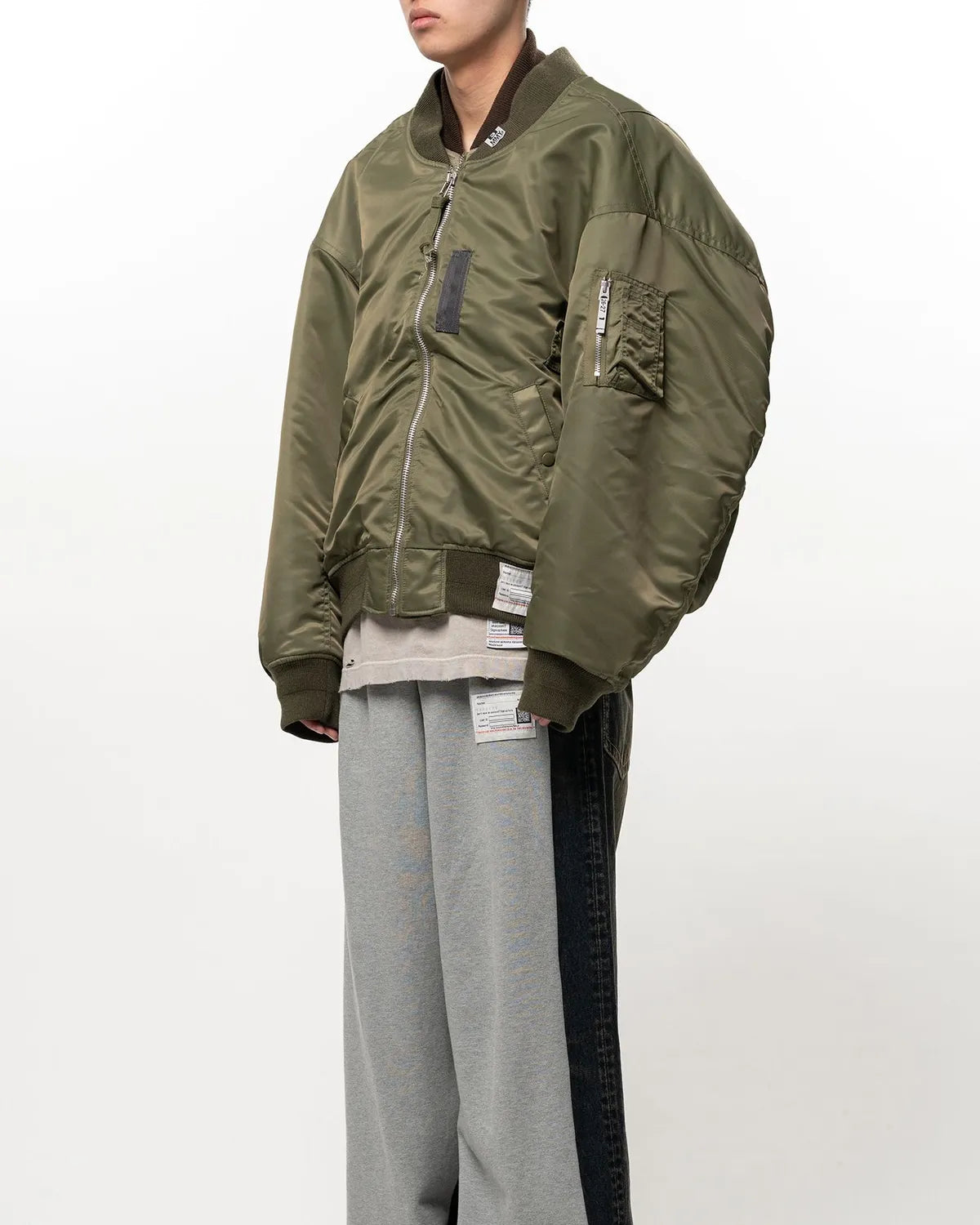 Maison MIHARA YASUHIRO / Shifted Layer Flight Jacket (A17BL061)
