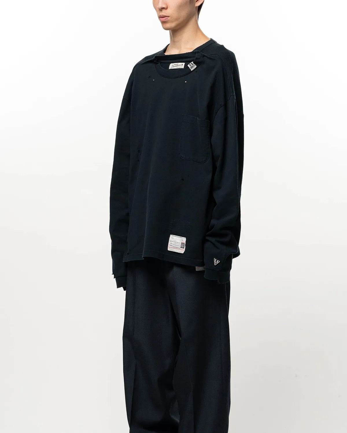 Maison MIHARA YASUHIRO / THERMAL COMBINED LONG T-SHIRT (A17LT601)