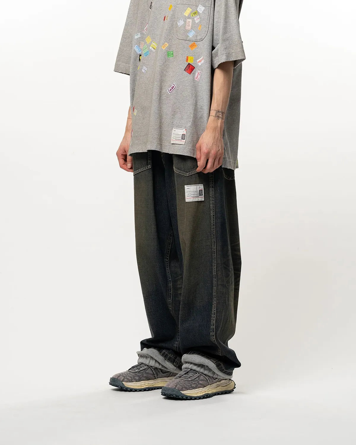 Maison MIHARA YASUHIRO / Sweat Layered Denim Pants (A17PT025)